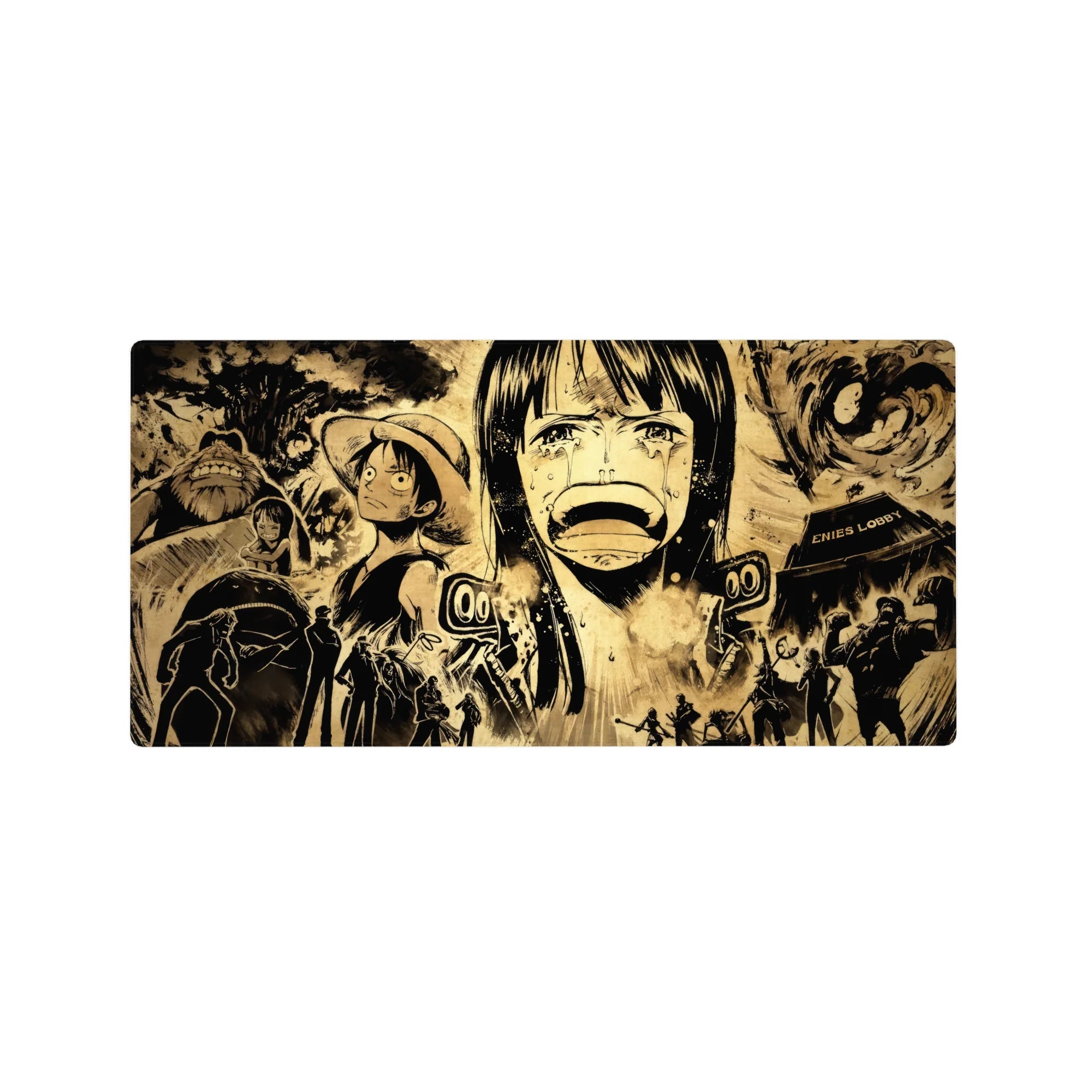 One Piece Deskmat | Mousepad | Deskpad - Enies Lobby: I Want to Live - AniChan