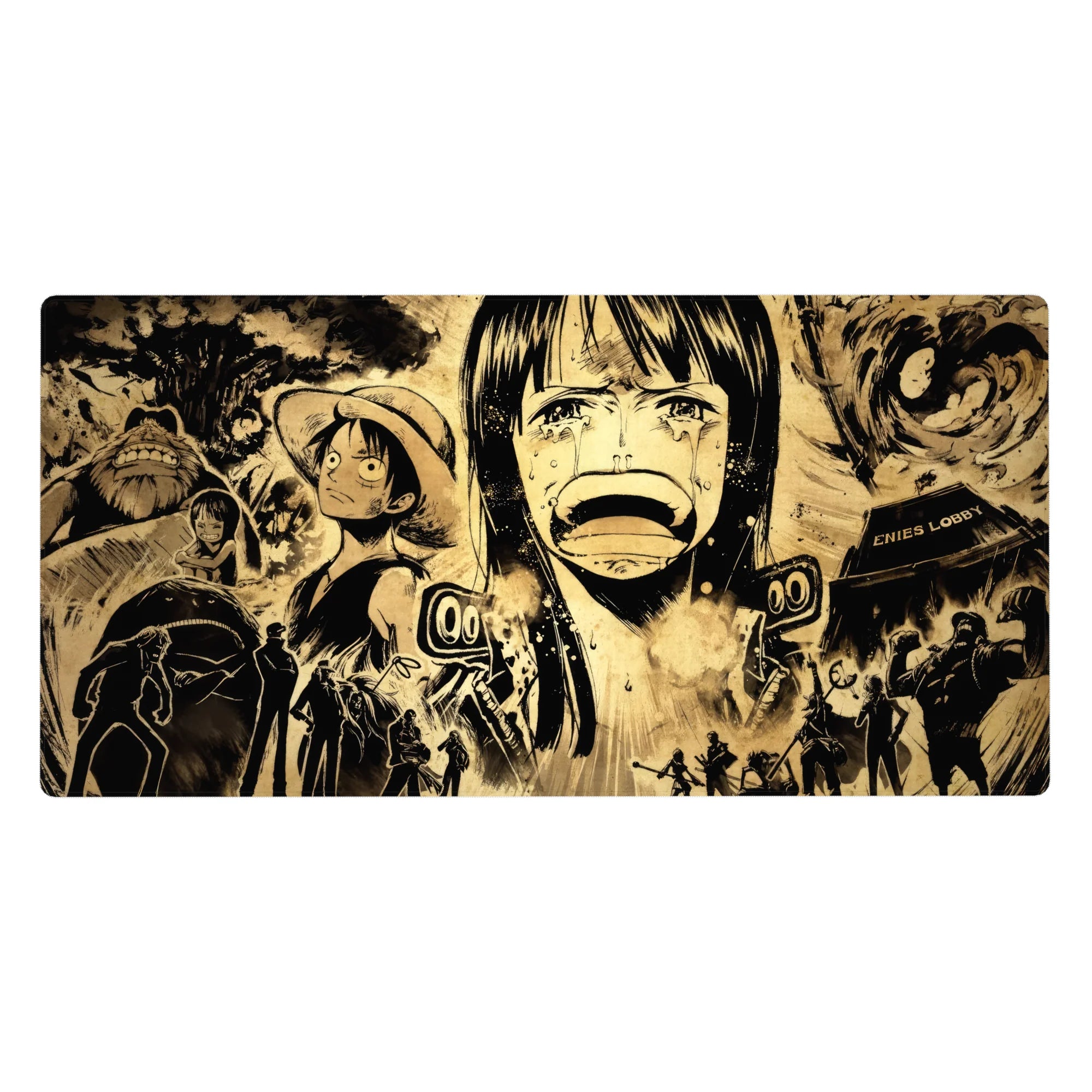 One Piece Deskmat | Mousepad | Deskpad - Enies Lobby: I Want to Live - AniChan