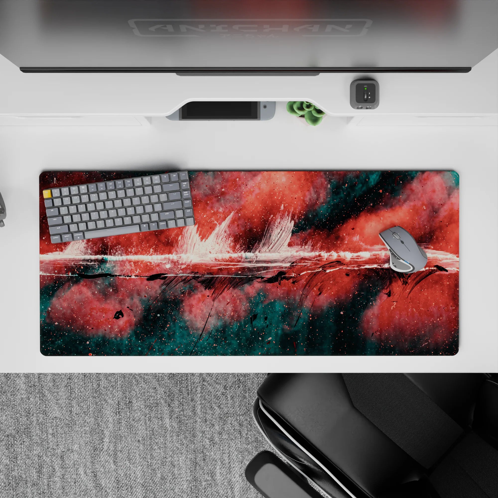 Abstract Deskmat | Mousepad | Deskpad - Energy Burst - AniChan