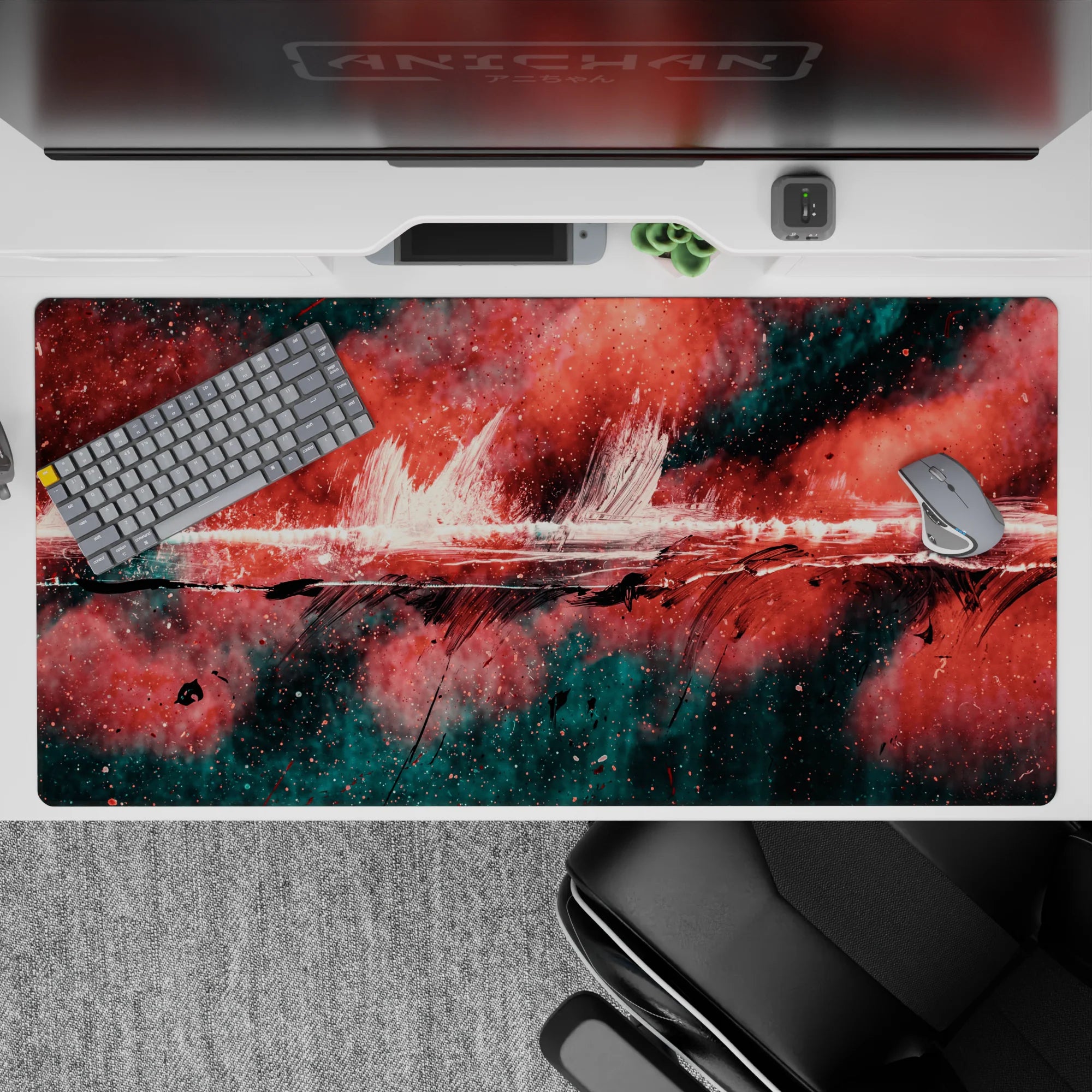 Abstract Deskmat | Mousepad | Deskpad - Energy Burst - AniChan