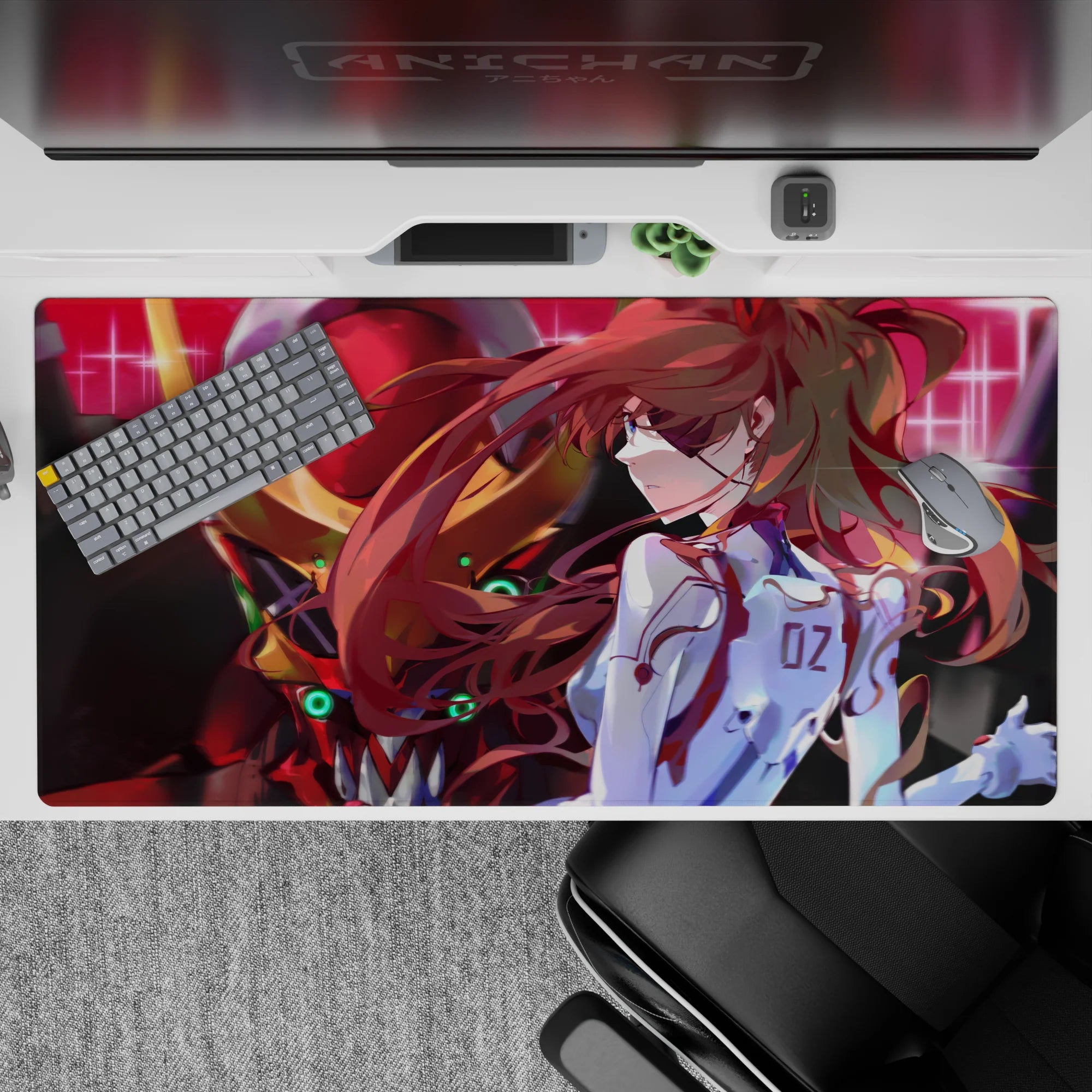 Evangelion - Anime Mouse Pad and Desk Pad - Asuka’s Last Stand - AniChan