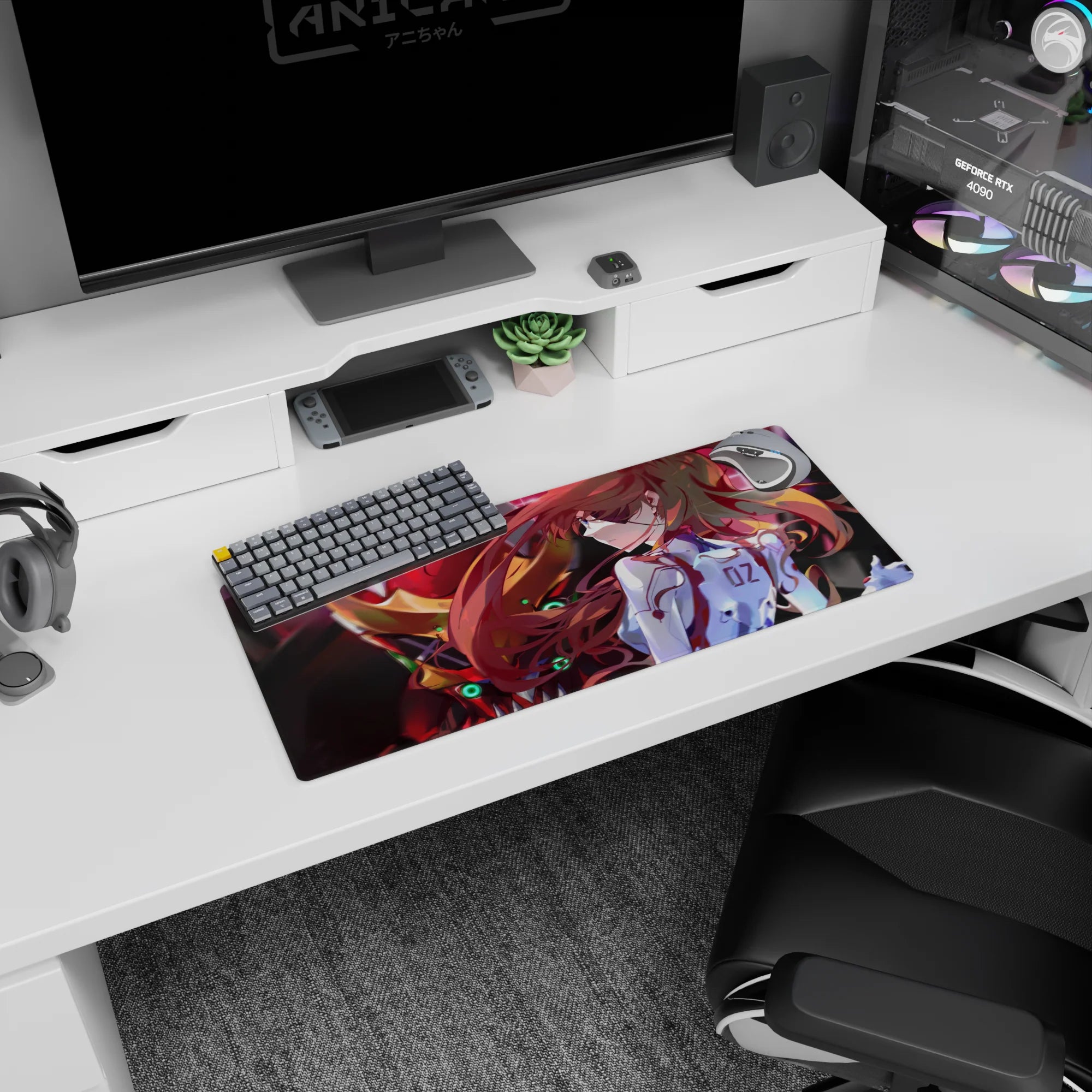 Evangelion - Anime Mouse Pad and Desk Pad - Asuka’s Last Stand - AniChan