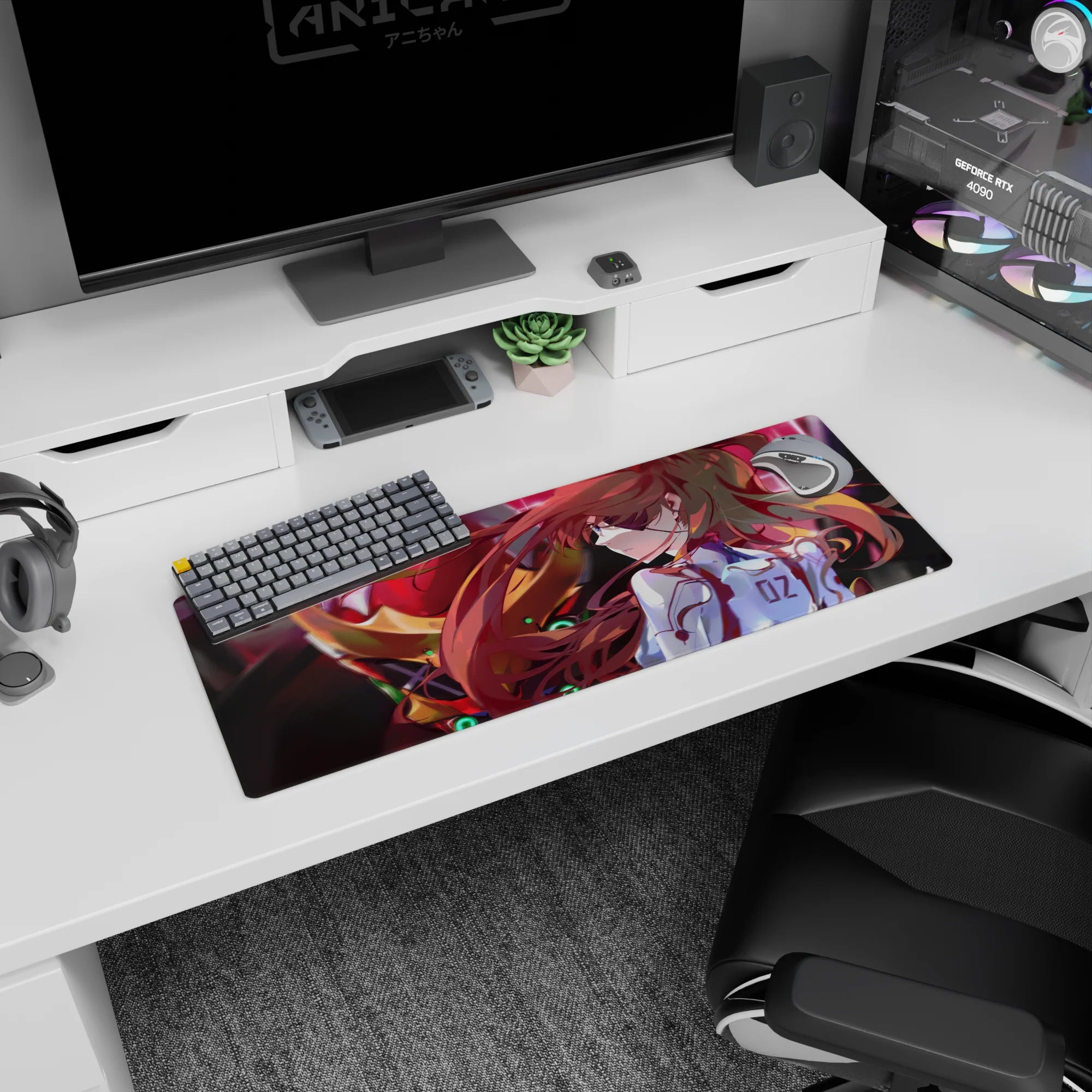 Evangelion - Anime Mouse Pad and Desk Pad - Asuka’s Last Stand - AniChan