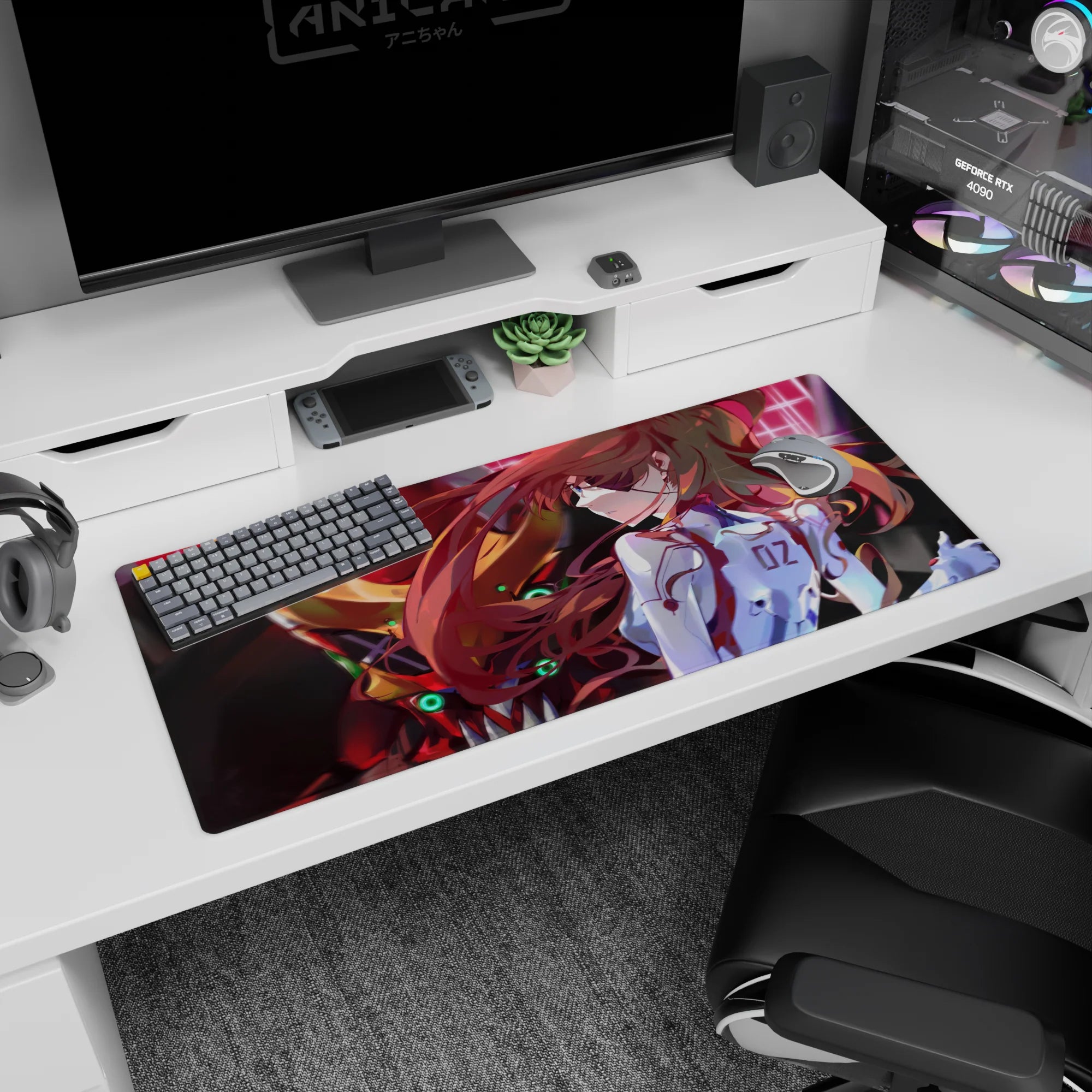 Evangelion - Anime Mouse Pad and Desk Pad - Asuka’s Last Stand - AniChan