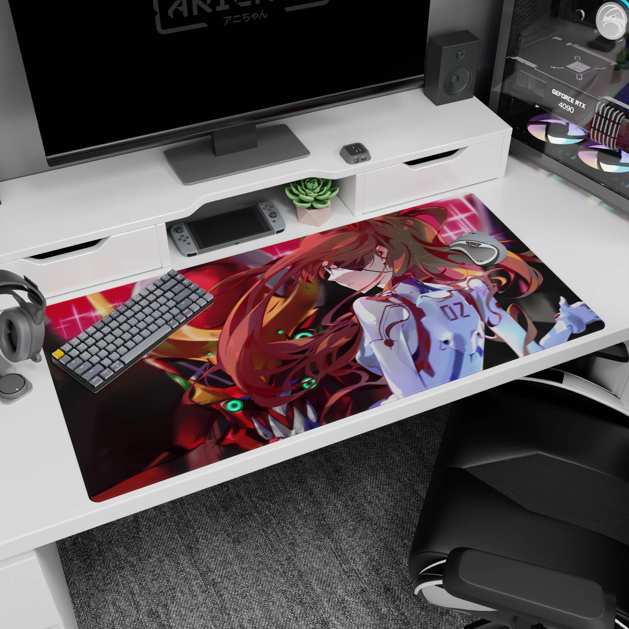 Evangelion - Anime Mouse Pad and Desk Pad - Asuka’s Last Stand - AniChan