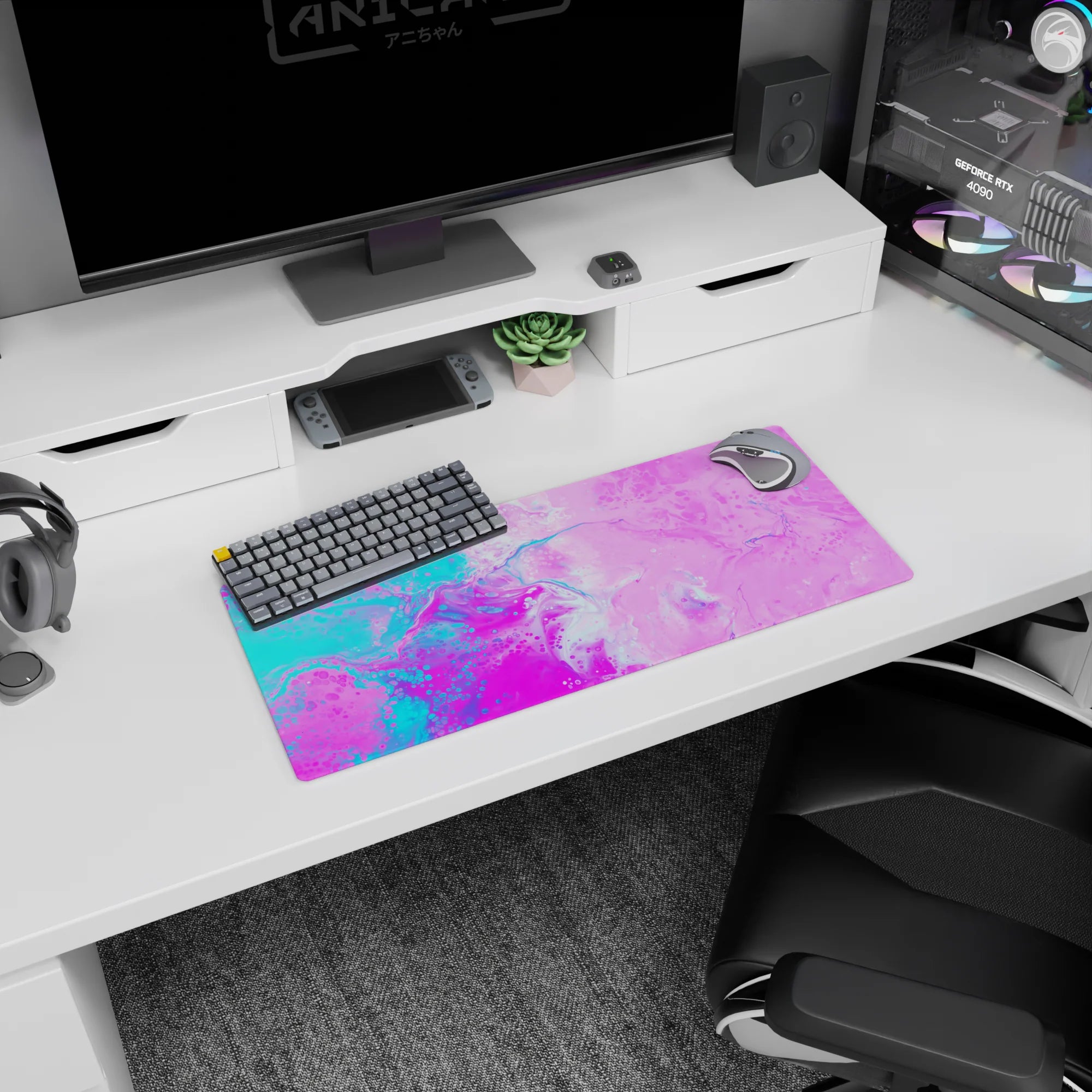 Abstract Deskmat | Mousepad | Deskpad - Liquid Dream - AniChan