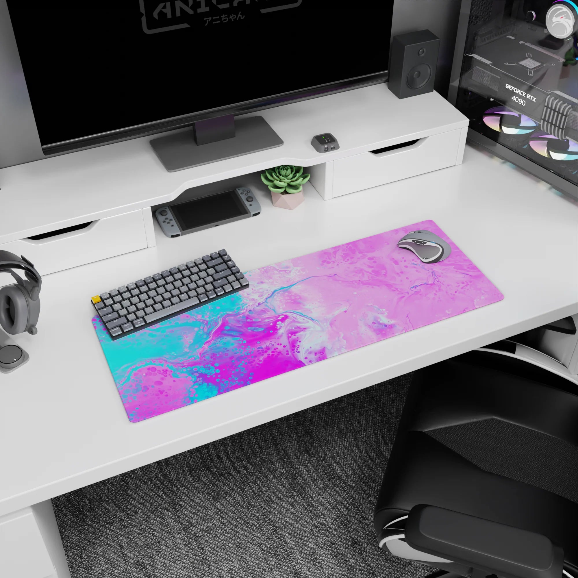 Abstract Deskmat | Mousepad | Deskpad - Liquid Dream - AniChan