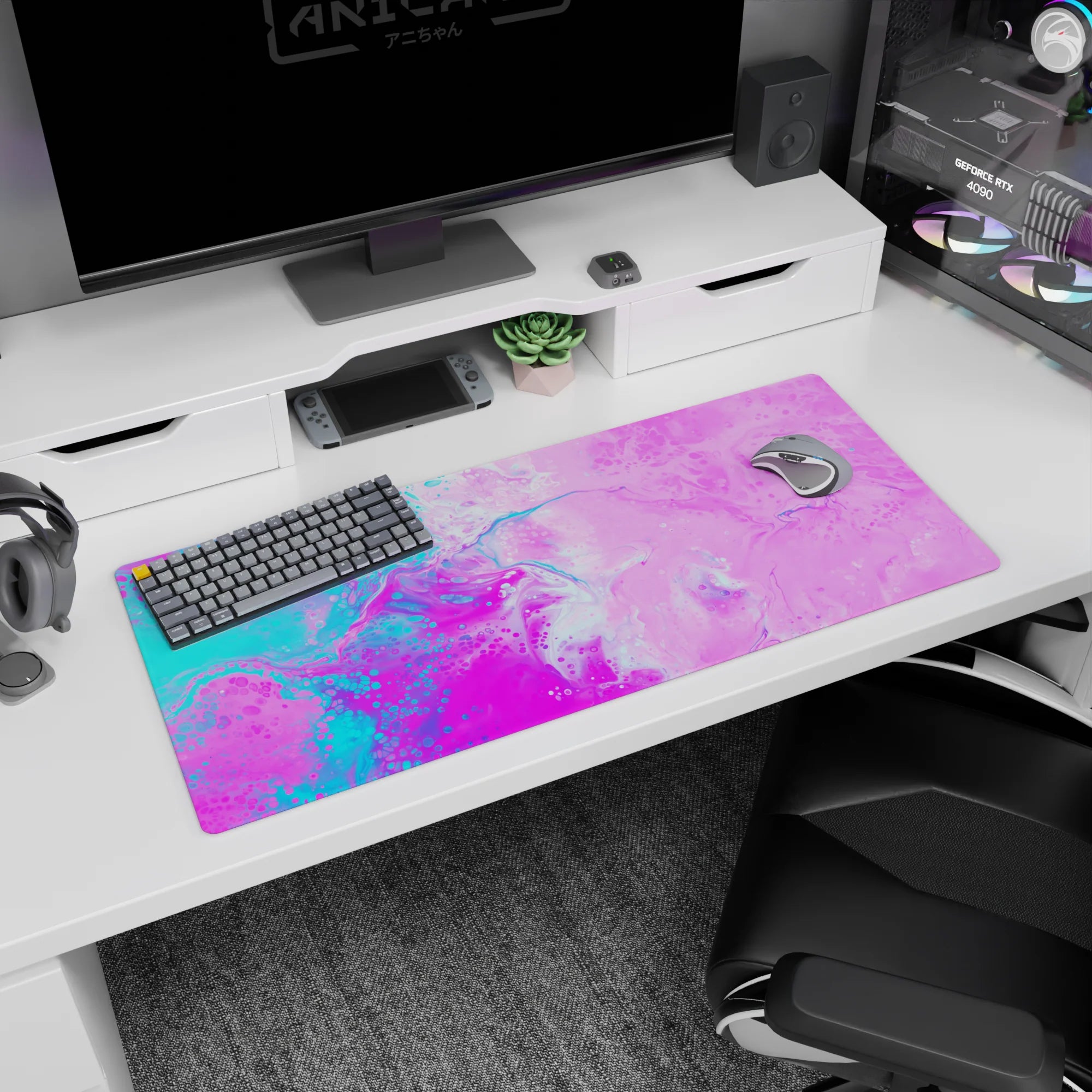 Abstract Deskmat | Mousepad | Deskpad - Liquid Dream - AniChan