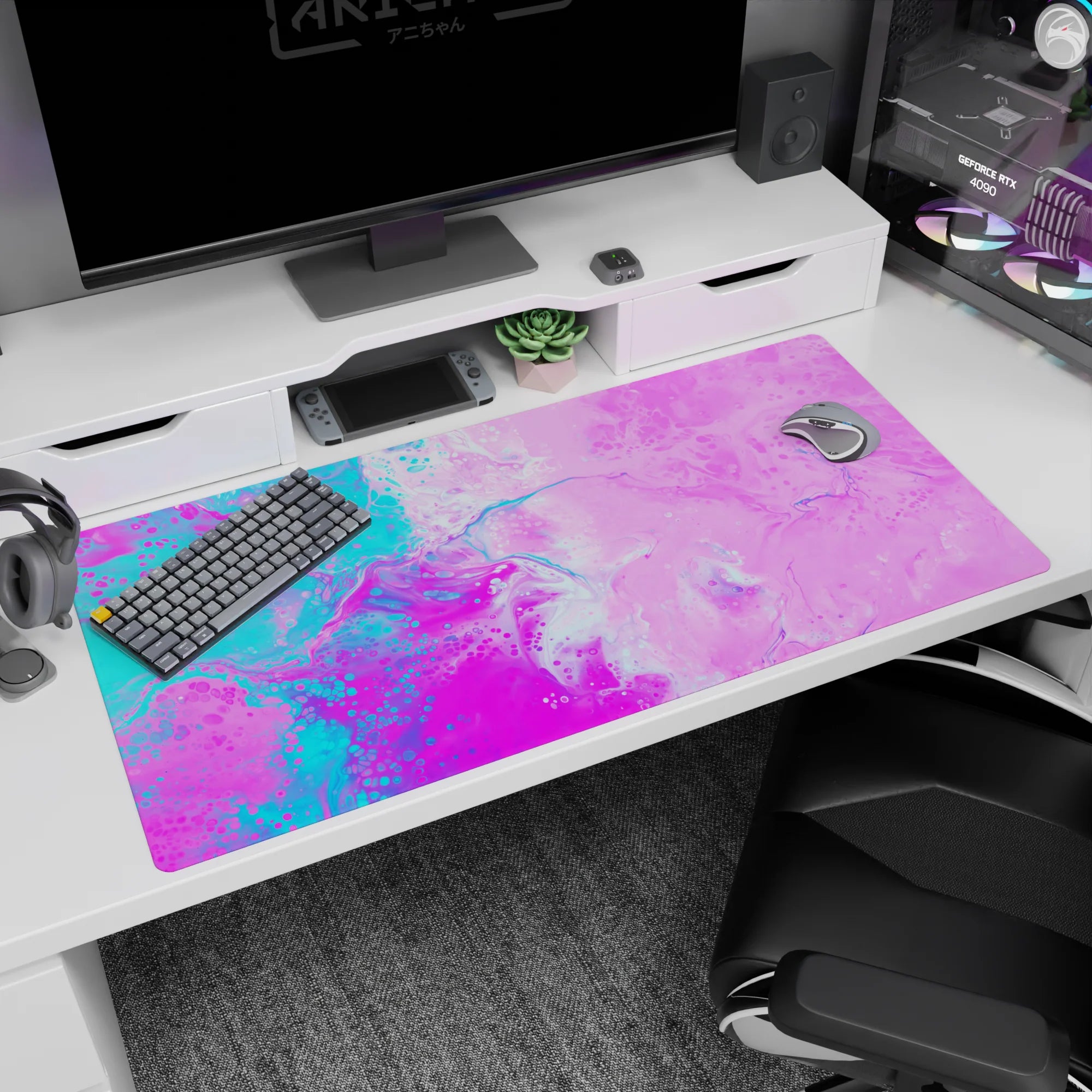 Abstract Deskmat | Mousepad | Deskpad - Liquid Dream - AniChan