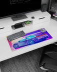 Retrowave - Vaporwave Deskmat | Mousepad | Deskpad - Neon Racer Drift - AniChan