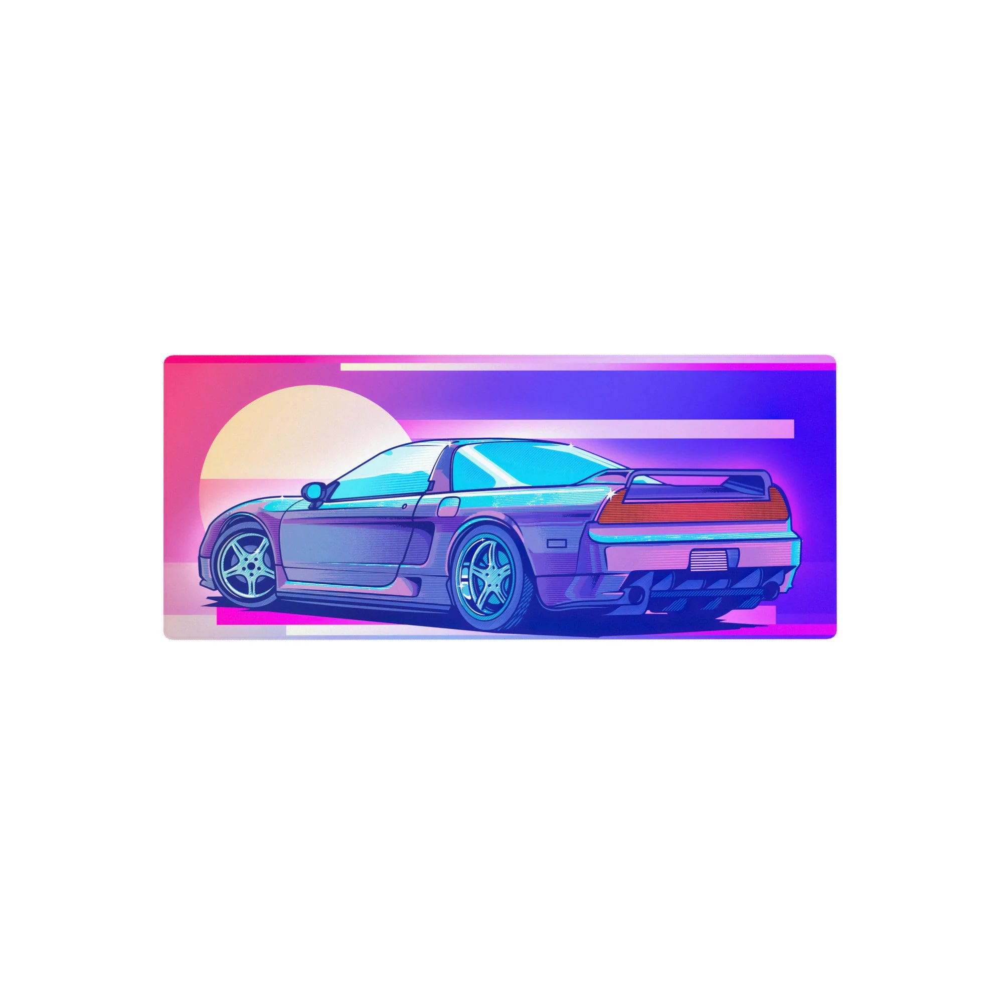 Retrowave - Vaporwave Deskmat | Mousepad | Deskpad - Neon Racer Drift - AniChan