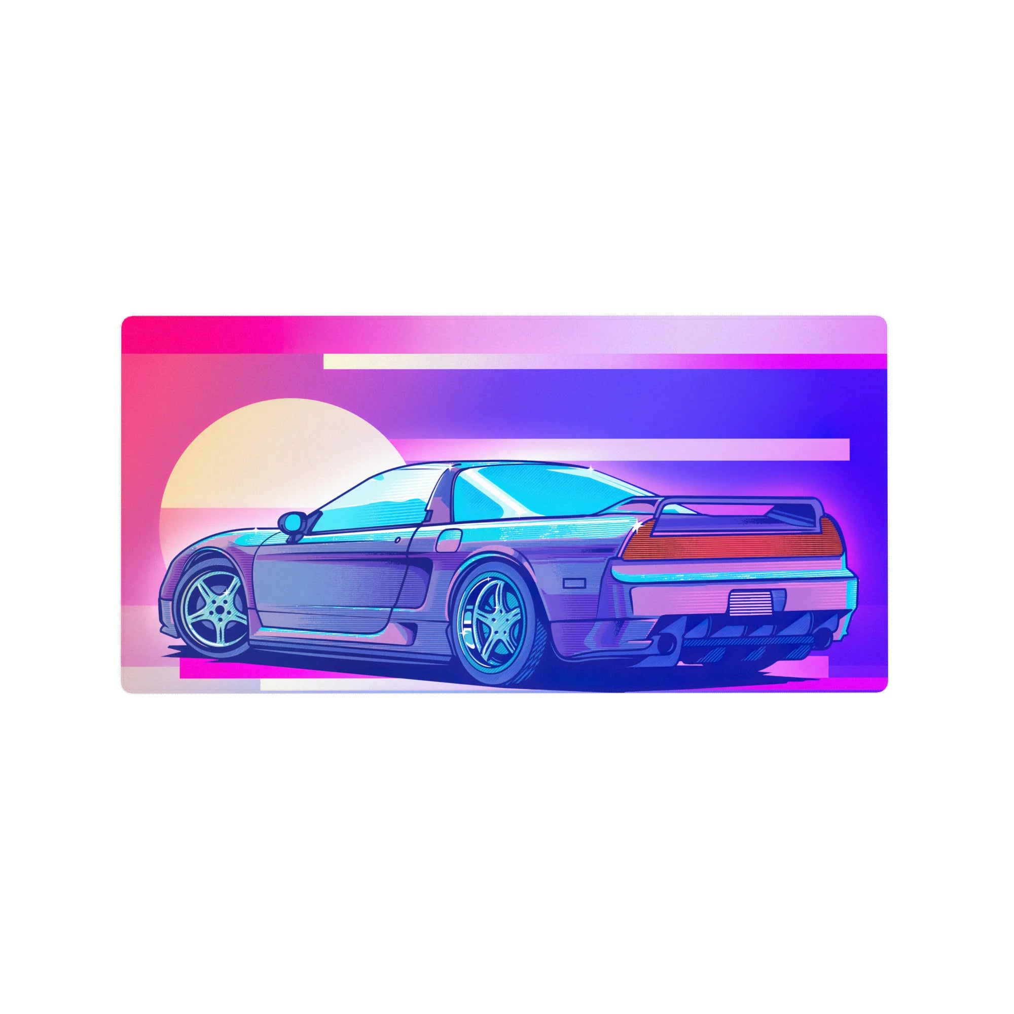 Retrowave - Vaporwave Deskmat | Mousepad | Deskpad - Neon Racer Drift - AniChan