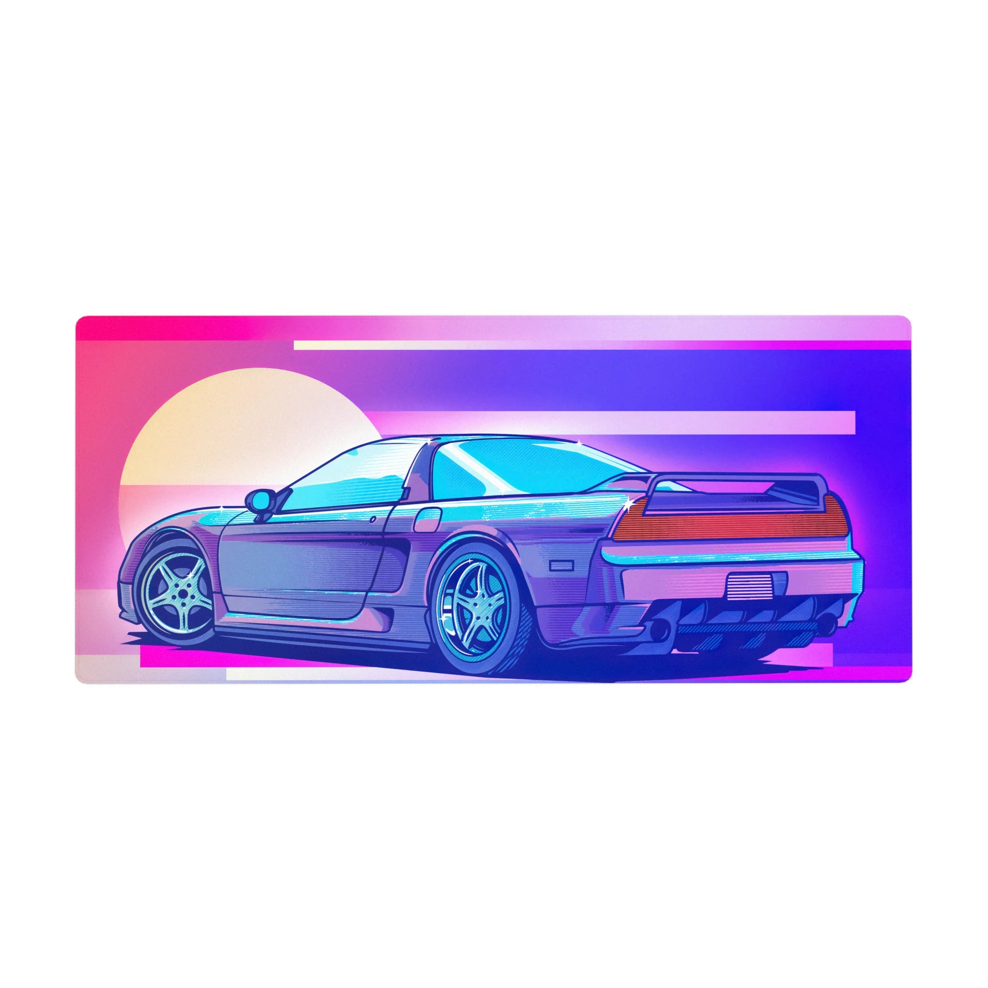 Retrowave - Vaporwave Deskmat | Mousepad | Deskpad - Neon Racer Drift - AniChan