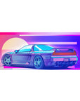 Retrowave - Vaporwave Deskmat | Mousepad | Deskpad - Neon Racer Drift - AniChan