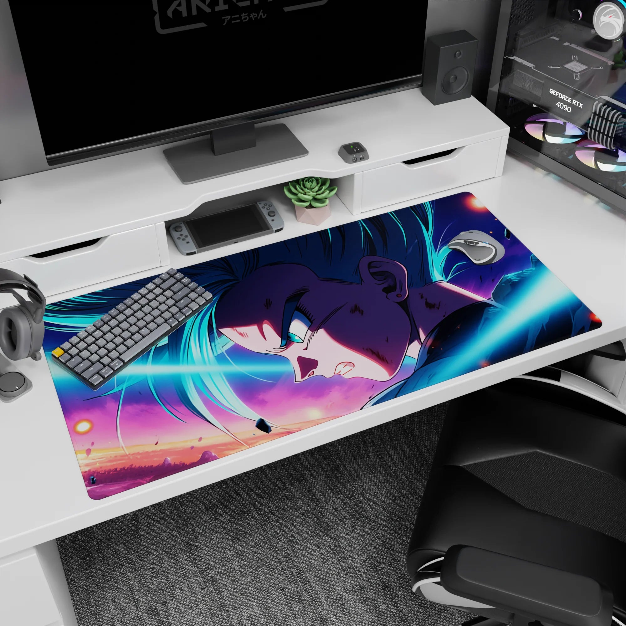 Dragon Ball Deskmat | Mousepad | Deskpad - Super Saiyan Rage - AniChan