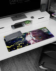 32x12 inches Miss Kobayashi’s Dragon Maid mouse pad featuring Kanna’s icy stare and magic orb.