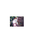 Classic anime girl mouse pad 14x10 inches with magical orb, lightning accents, and swirling night-sky backdrop.