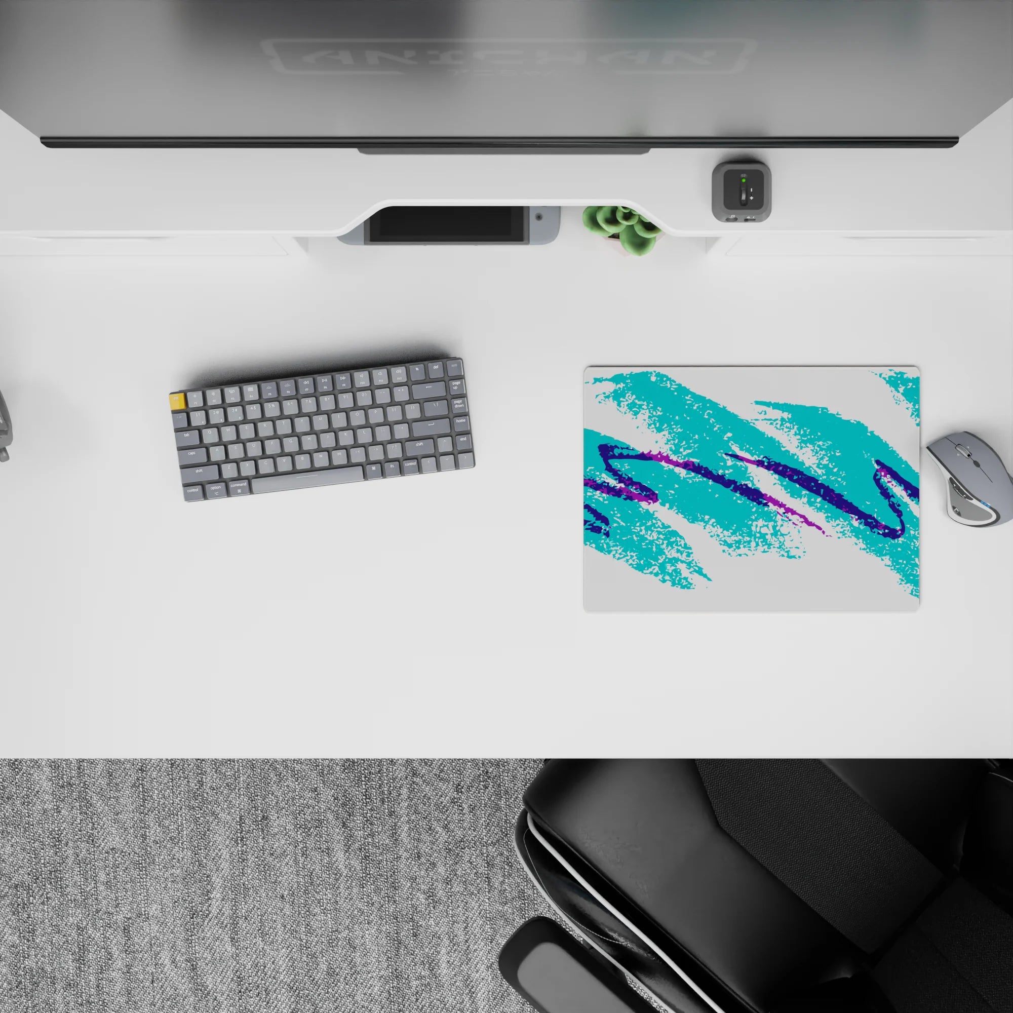 Abstract Deskmat | Mousepad | Deskpad - Retro Splash - AniChan