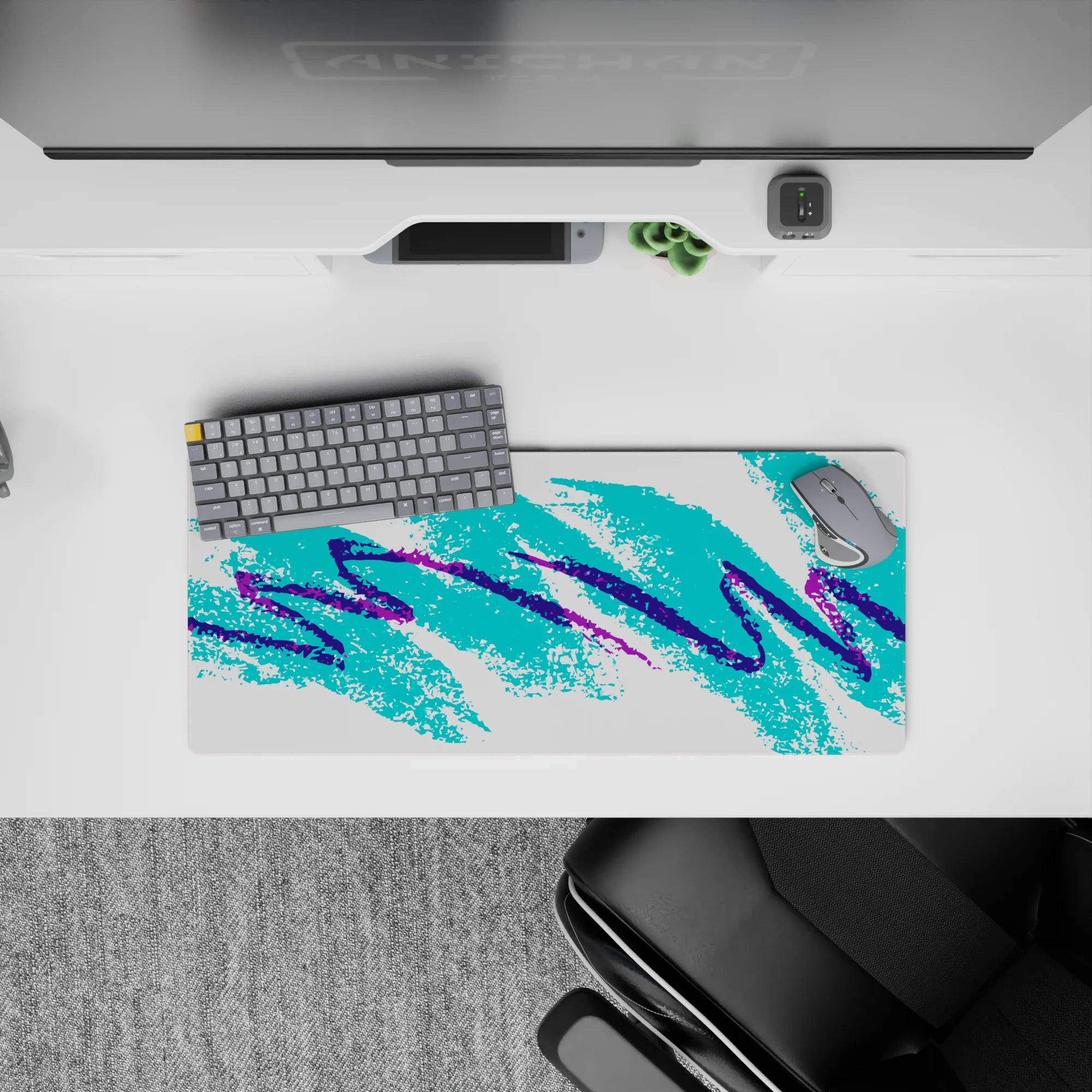 Abstract Deskmat | Mousepad | Deskpad - Retro Splash - AniChan