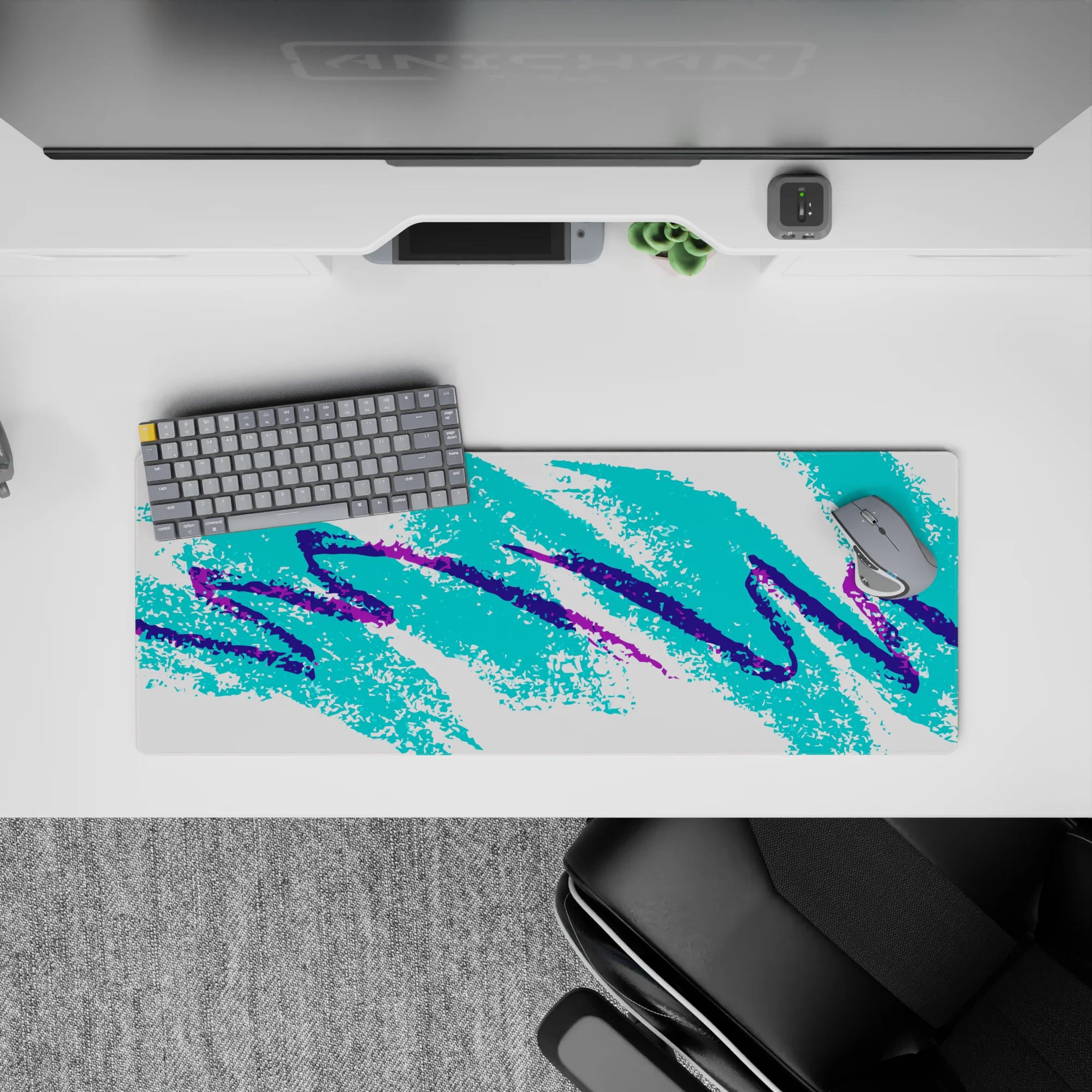 Abstract Deskmat | Mousepad | Deskpad - Retro Splash - AniChan