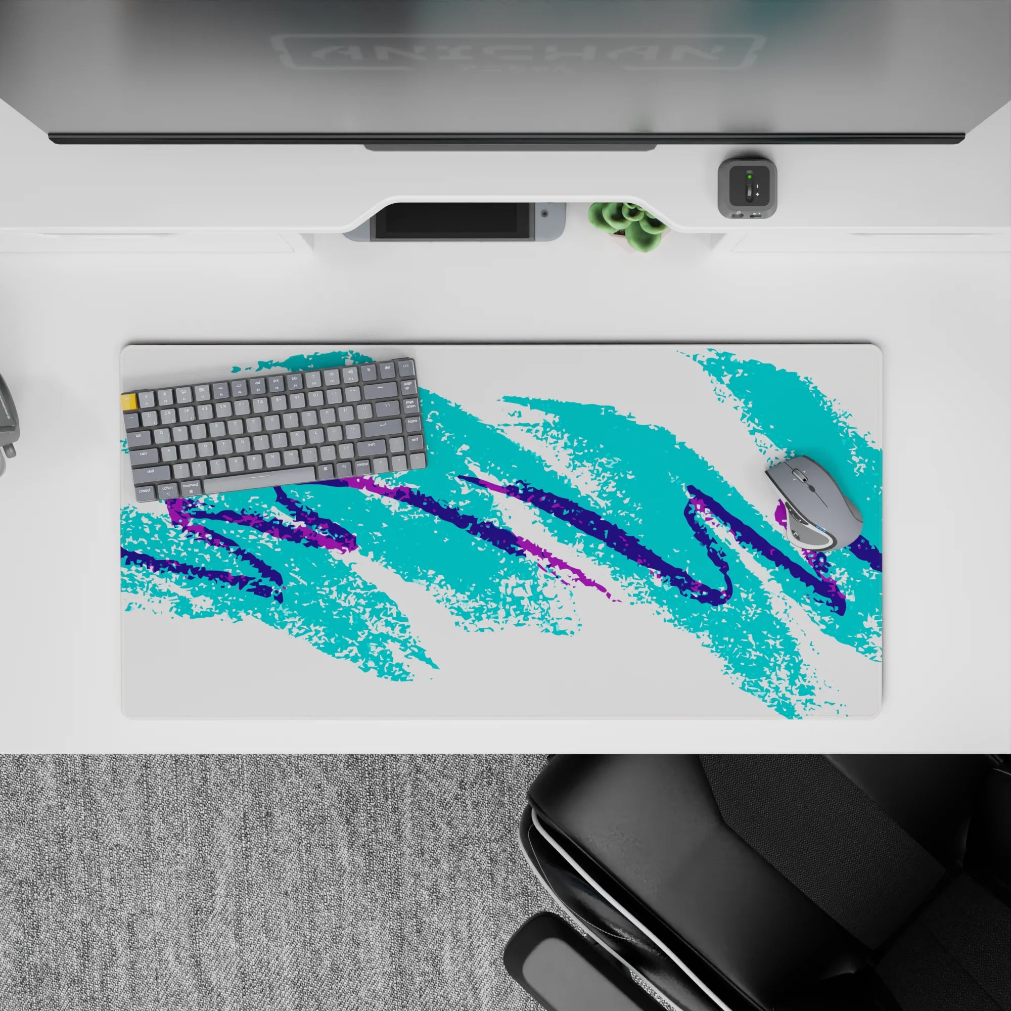 Abstract Deskmat | Mousepad | Deskpad - Retro Splash - AniChan