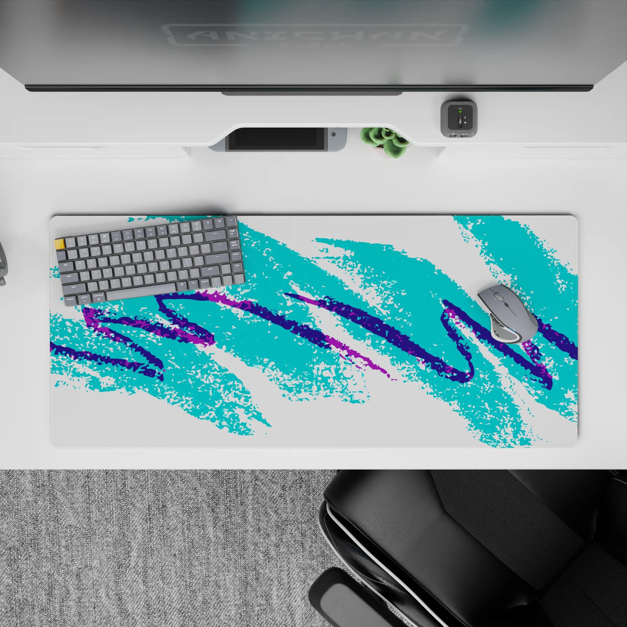 Abstract Deskmat | Mousepad | Deskpad - Retro Splash - AniChan