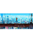 Evangelion - Anime Mouse Pad and Desk Pad - Cyberpunk Asuka Skyline - AniChan