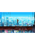 Evangelion - Anime Mouse Pad and Desk Pad - Cyberpunk Asuka Skyline - AniChan