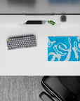 Abstract Deskmat | Mousepad | Deskpad - Liquid Blue Flow - AniChan