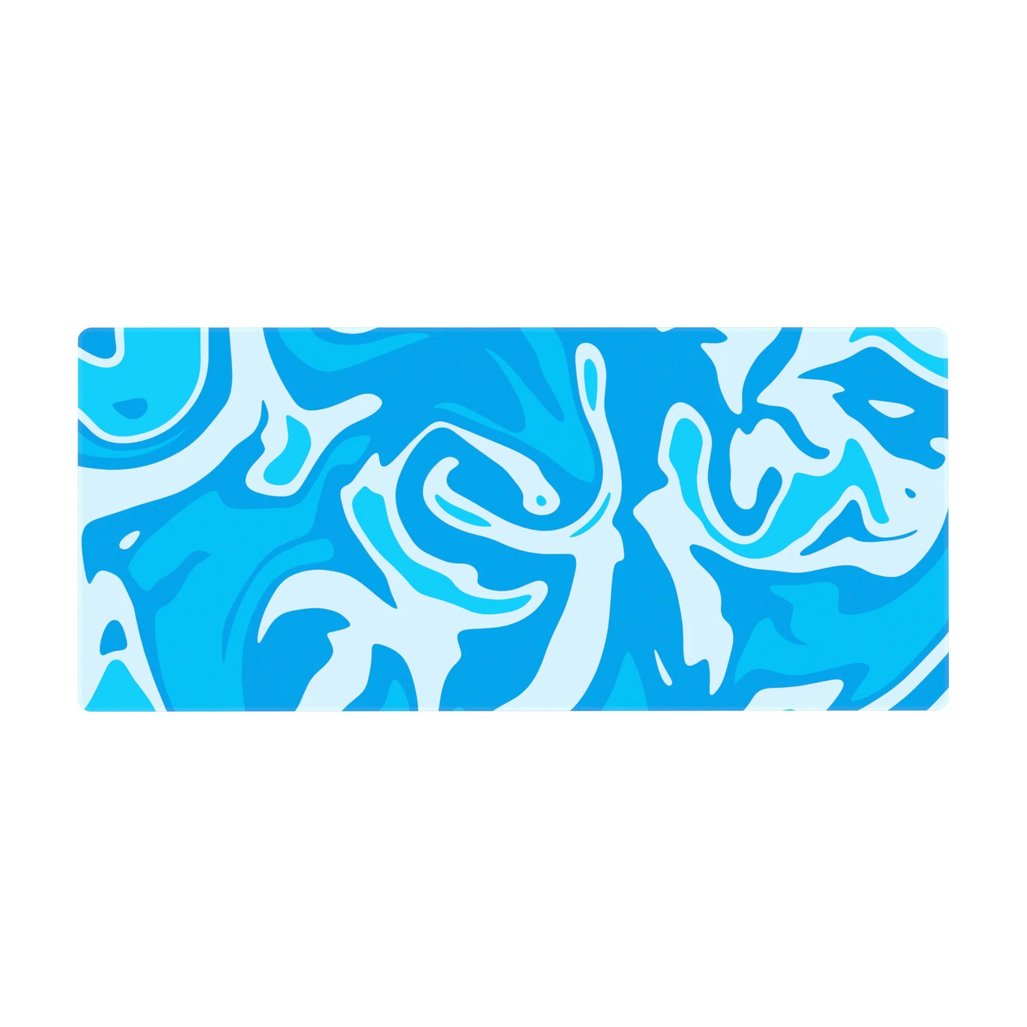 Abstract Deskmat | Mousepad | Deskpad - Liquid Blue Flow - AniChan