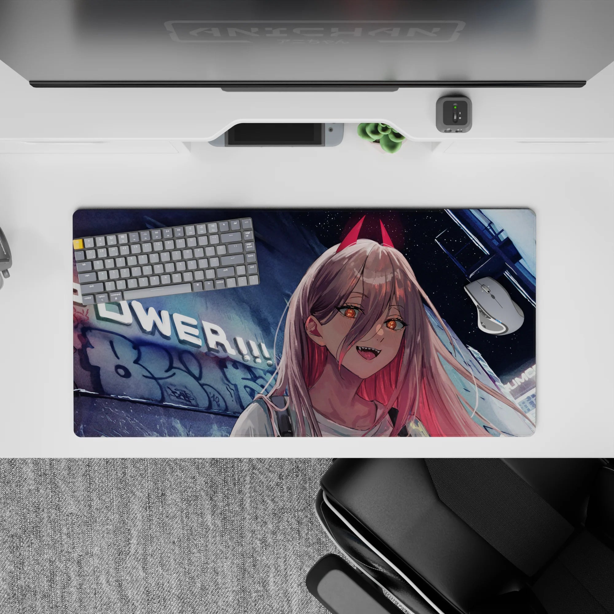 Chainsaw Man - Anime Mouse Pad and Desk Pad - Neon Fiend - AniChan