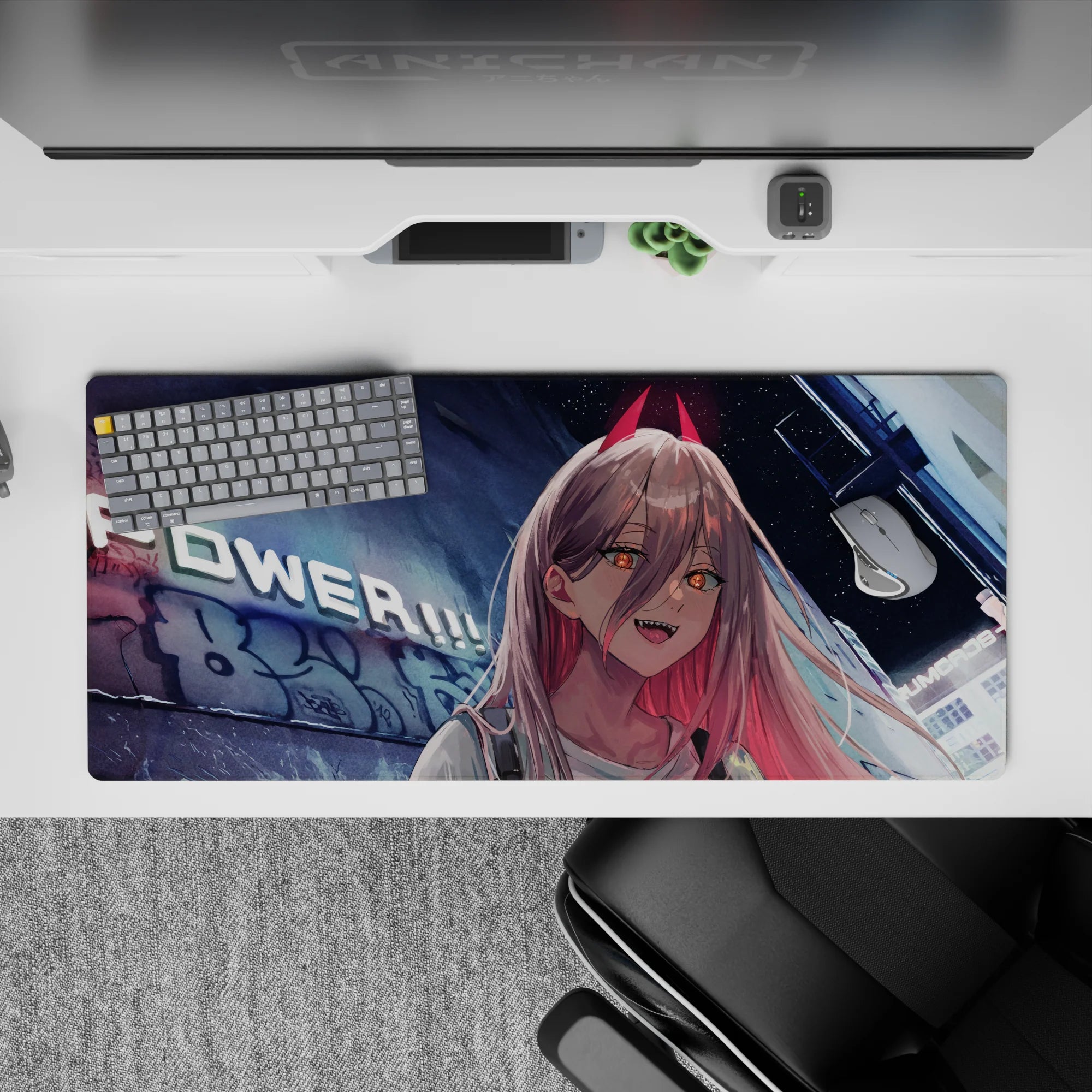 Chainsaw Man - Anime Mouse Pad and Desk Pad - Neon Fiend - AniChan