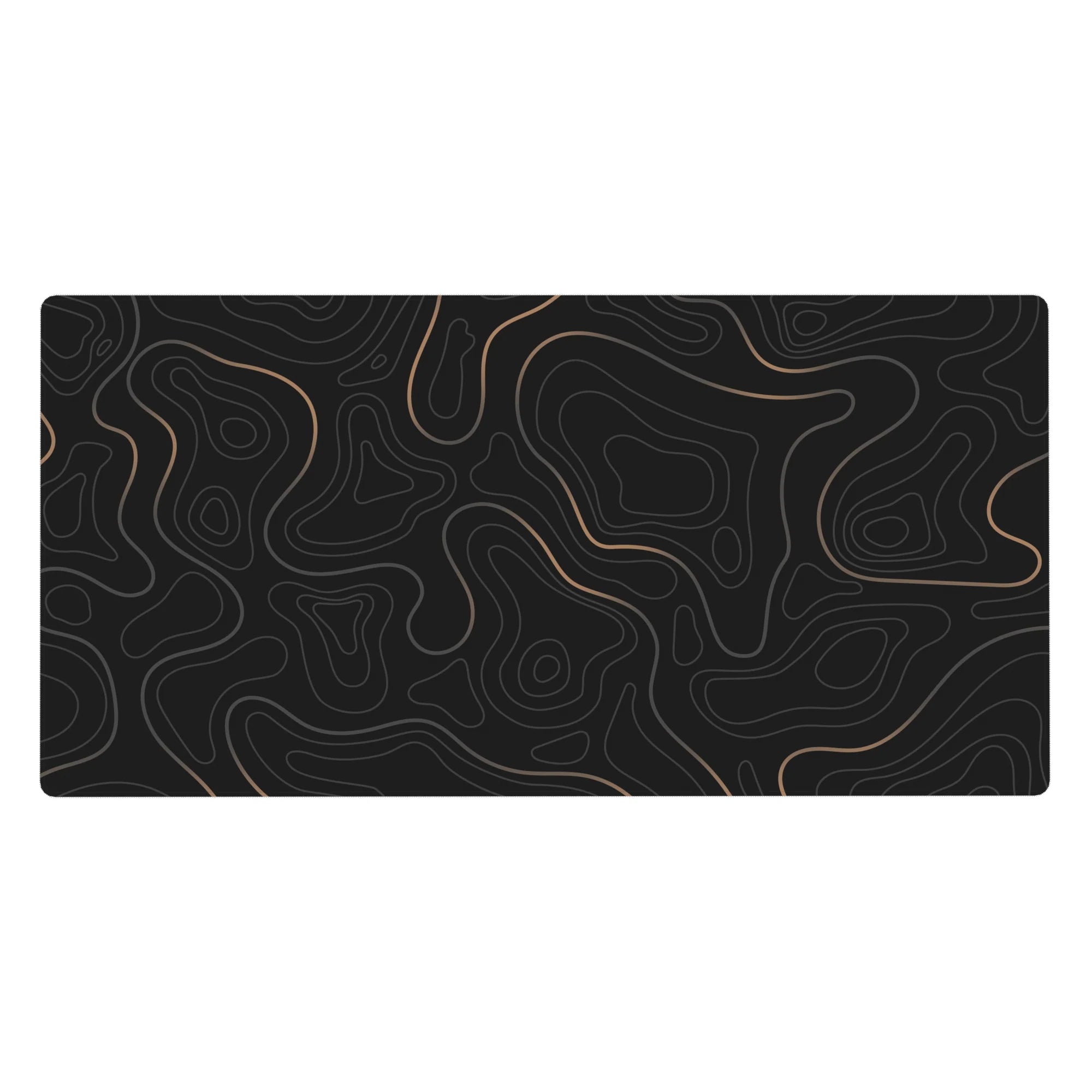 Topographic (Topo) Deskmat | Mousepad | Deskpad - Golden Topographic Dreams - AniChan