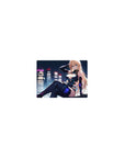 Classic anime girl mouse pad 14x10 inches, cyberpunk city backdrop, blonde in black bodysuit with cyan accents.