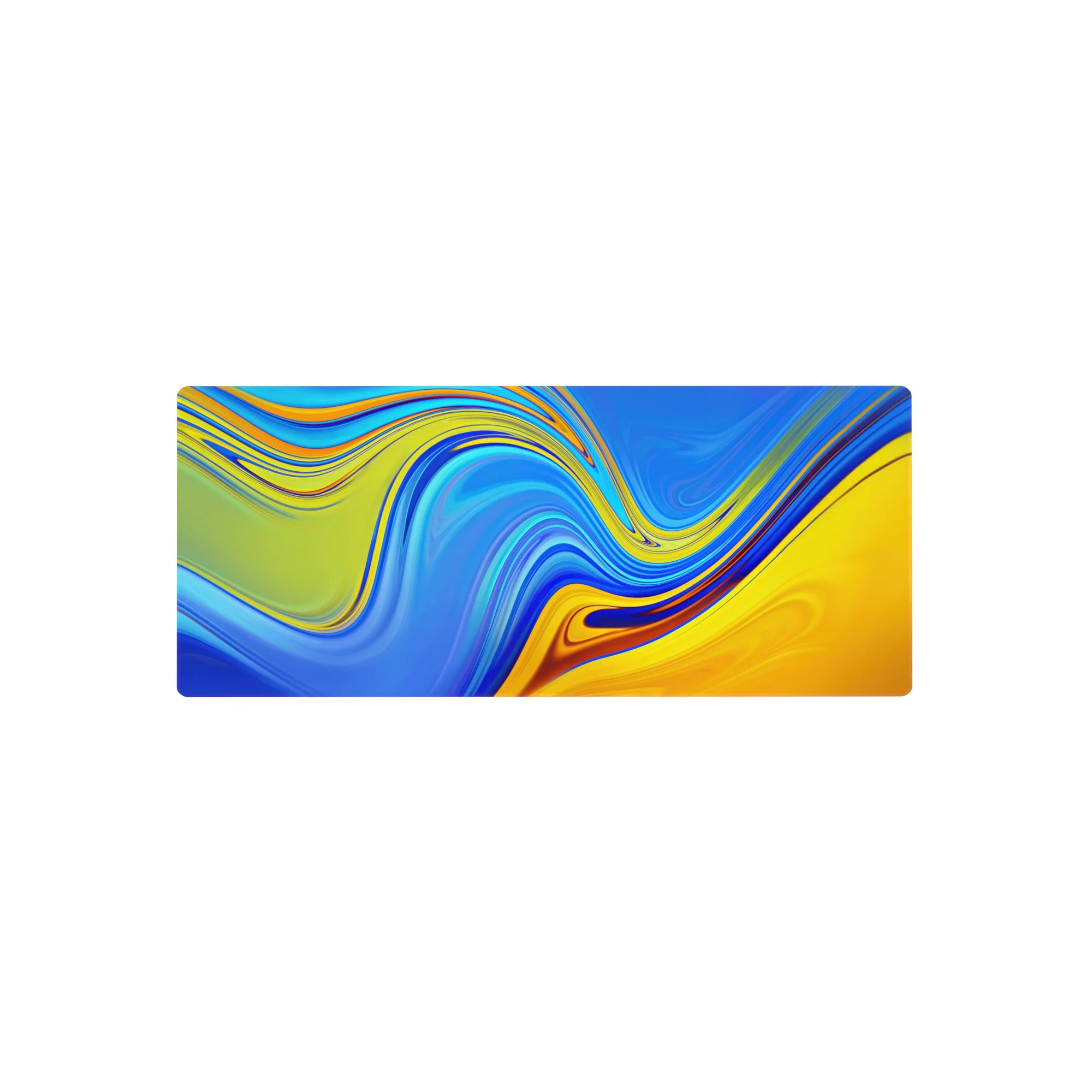 Abstract Deskmat | Mousepad | Deskpad - Sunset Liquid Waves - AniChan