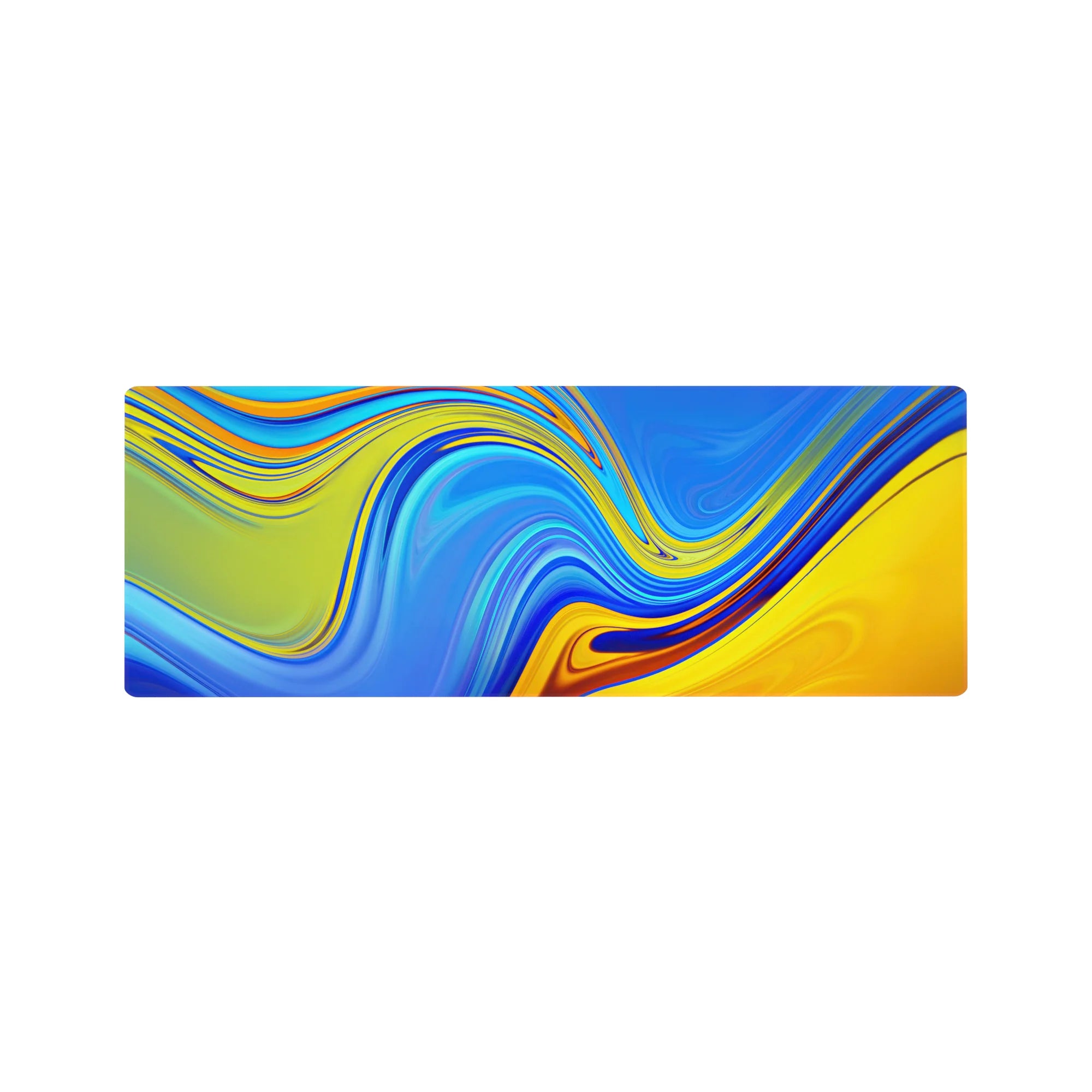 Abstract Deskmat | Mousepad | Deskpad - Sunset Liquid Waves - AniChan