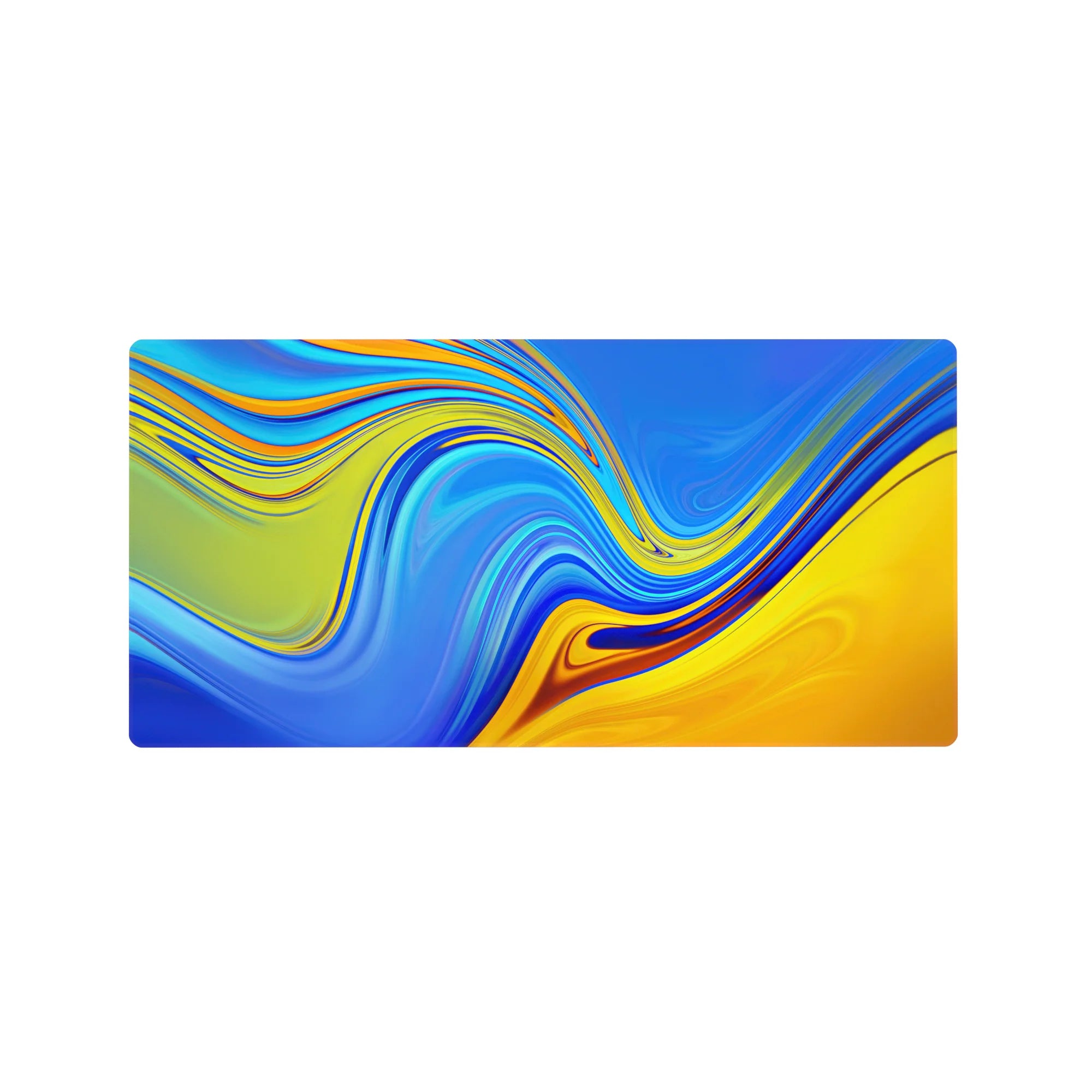 Abstract Deskmat | Mousepad | Deskpad - Sunset Liquid Waves - AniChan