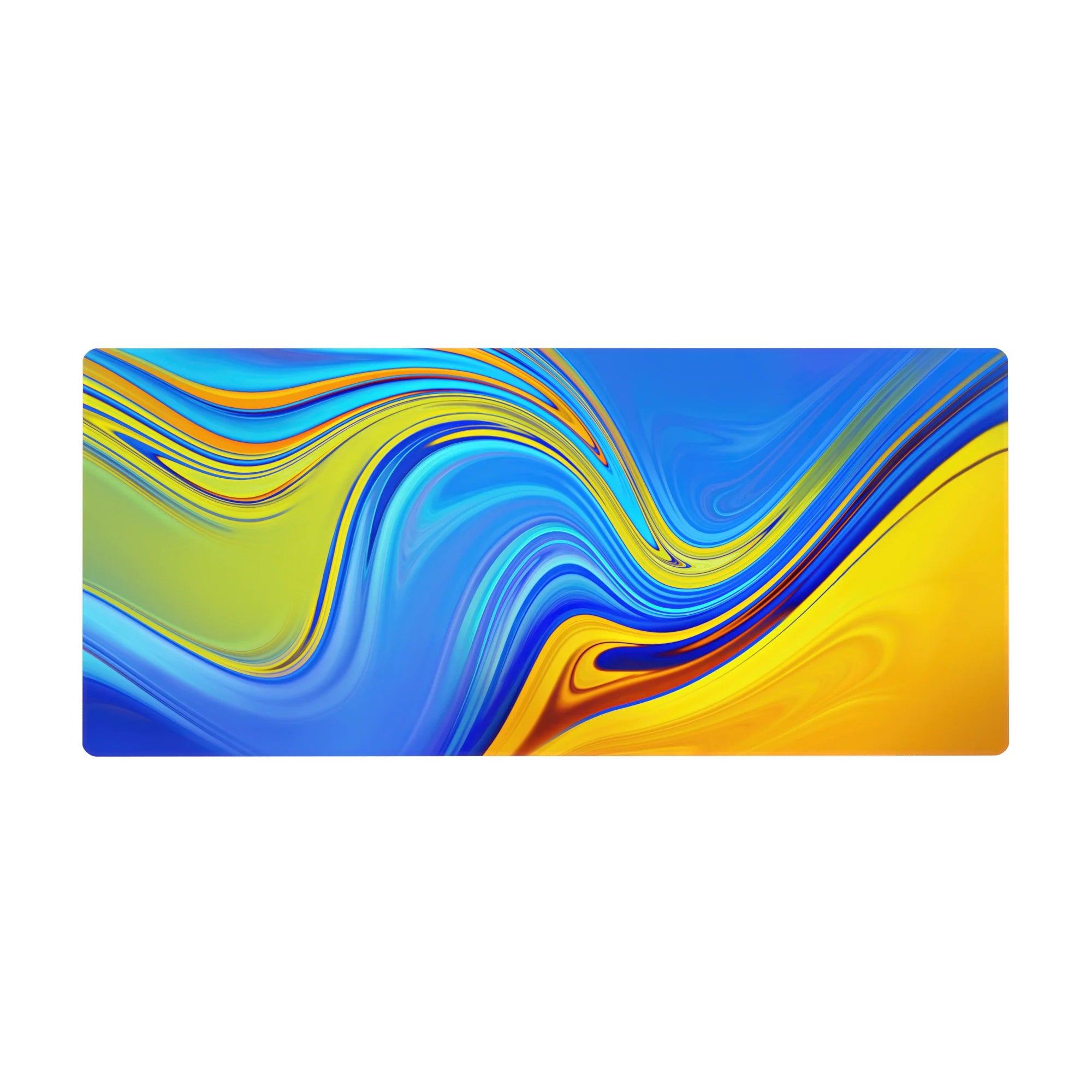 Abstract Deskmat | Mousepad | Deskpad - Sunset Liquid Waves - AniChan