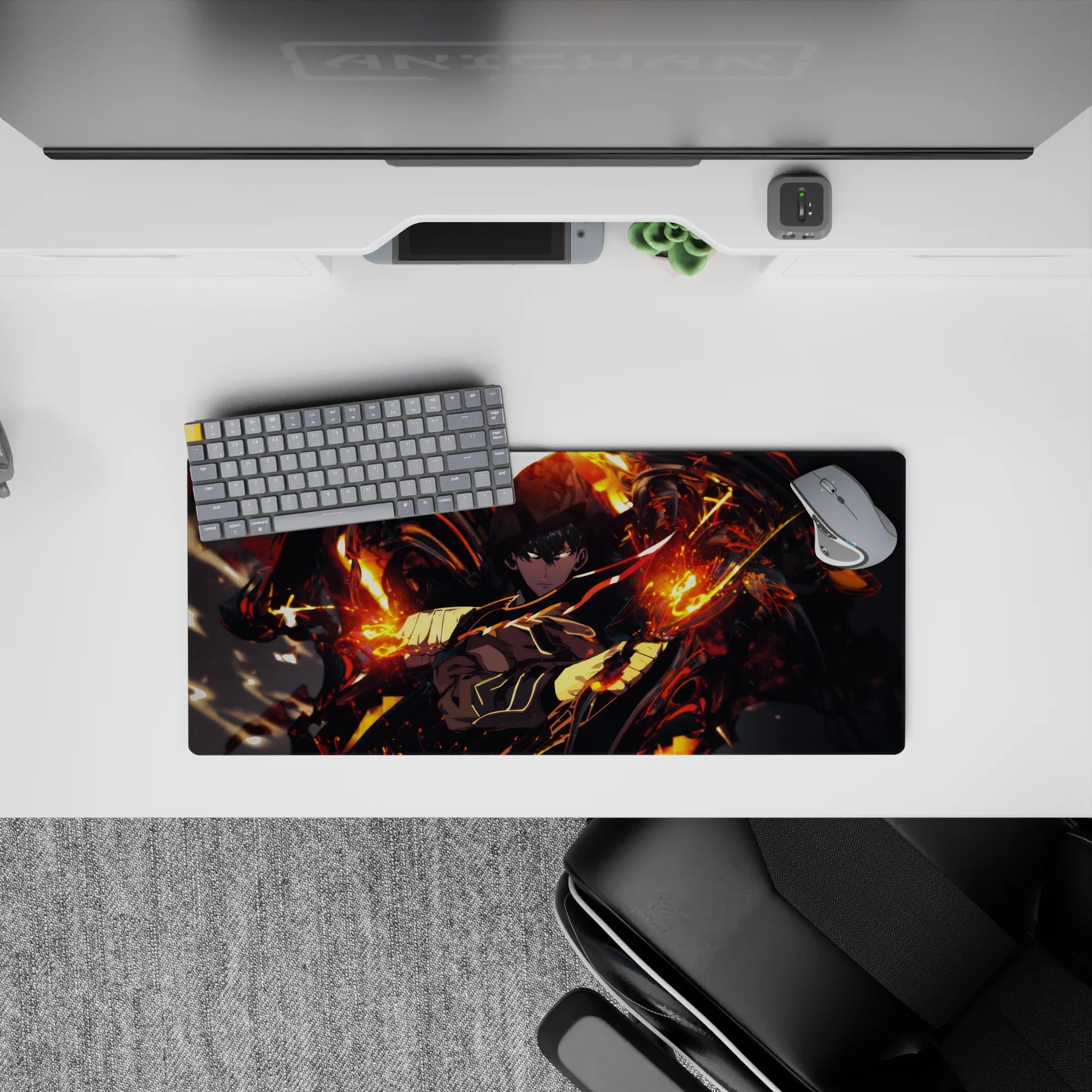 Solo Leveling Deskmat | Mousepad | Deskpad - Blazing Fury Ascend