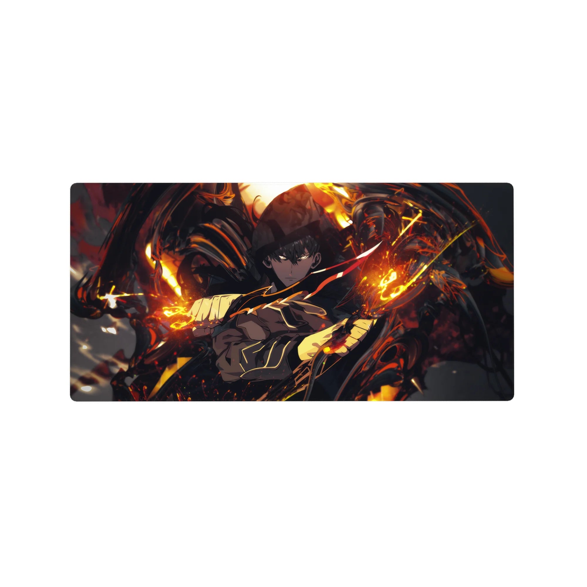 Solo Leveling Deskmat | Mousepad | Deskpad - Blazing Fury Ascend