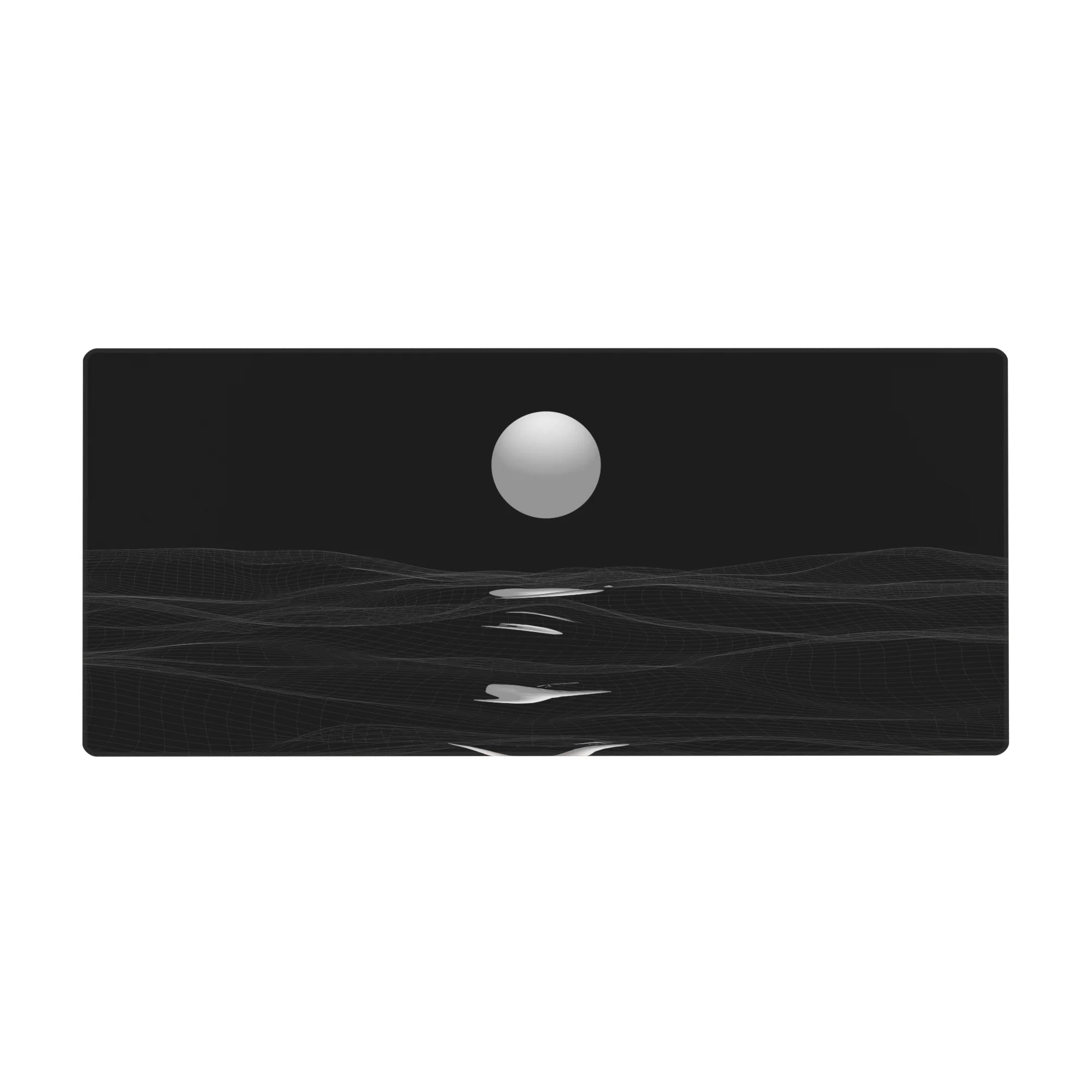 Abstract Deskmat | Mousepad | Deskpad - Moonlit Wave Horizon - AniChan