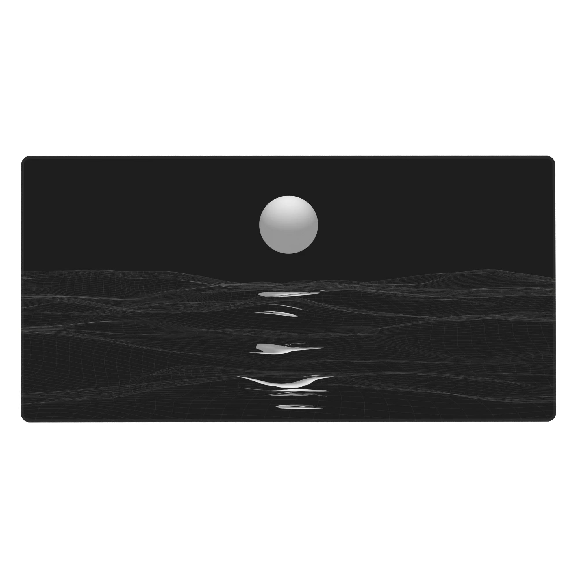 Abstract Deskmat | Mousepad | Deskpad - Moonlit Wave Horizon - AniChan