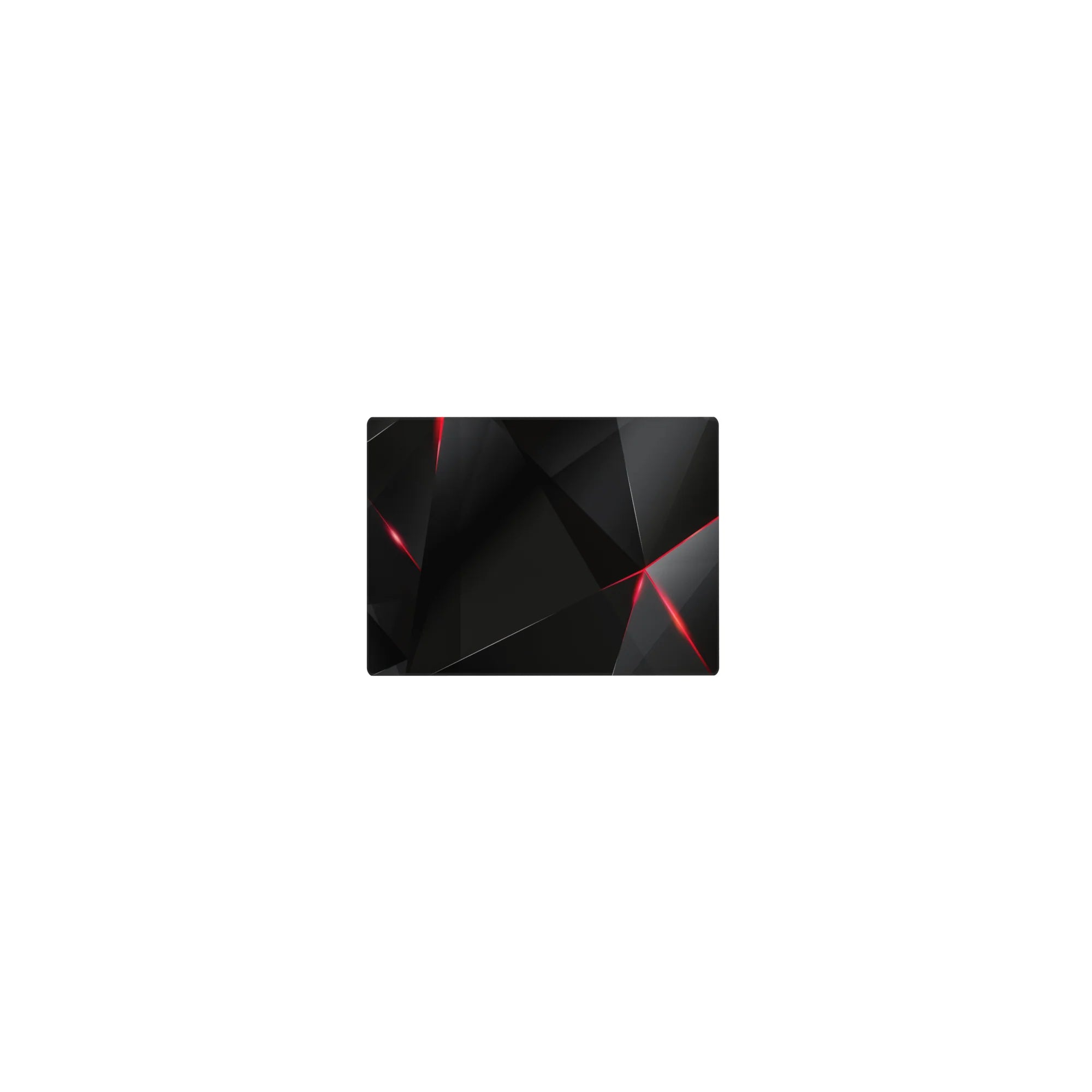 Abstract Deskmat | Mousepad | Deskpad - Crimson Edge Polygon - AniChan