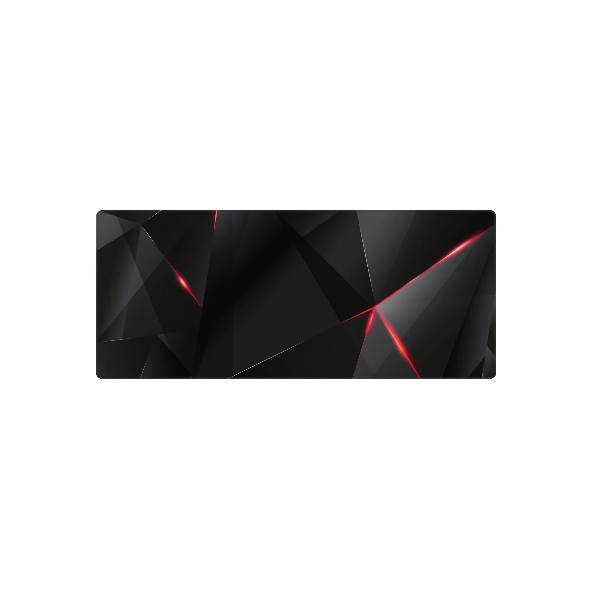 Abstract Deskmat | Mousepad | Deskpad - Crimson Edge Polygon - AniChan