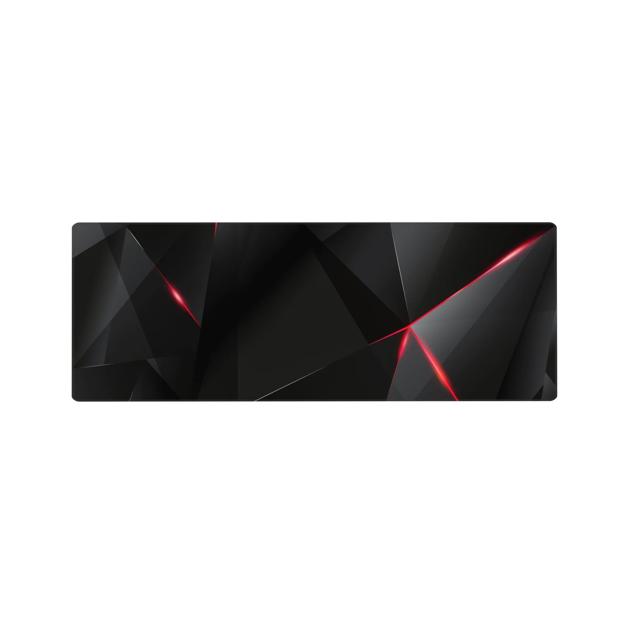 Abstract Deskmat | Mousepad | Deskpad - Crimson Edge Polygon - AniChan