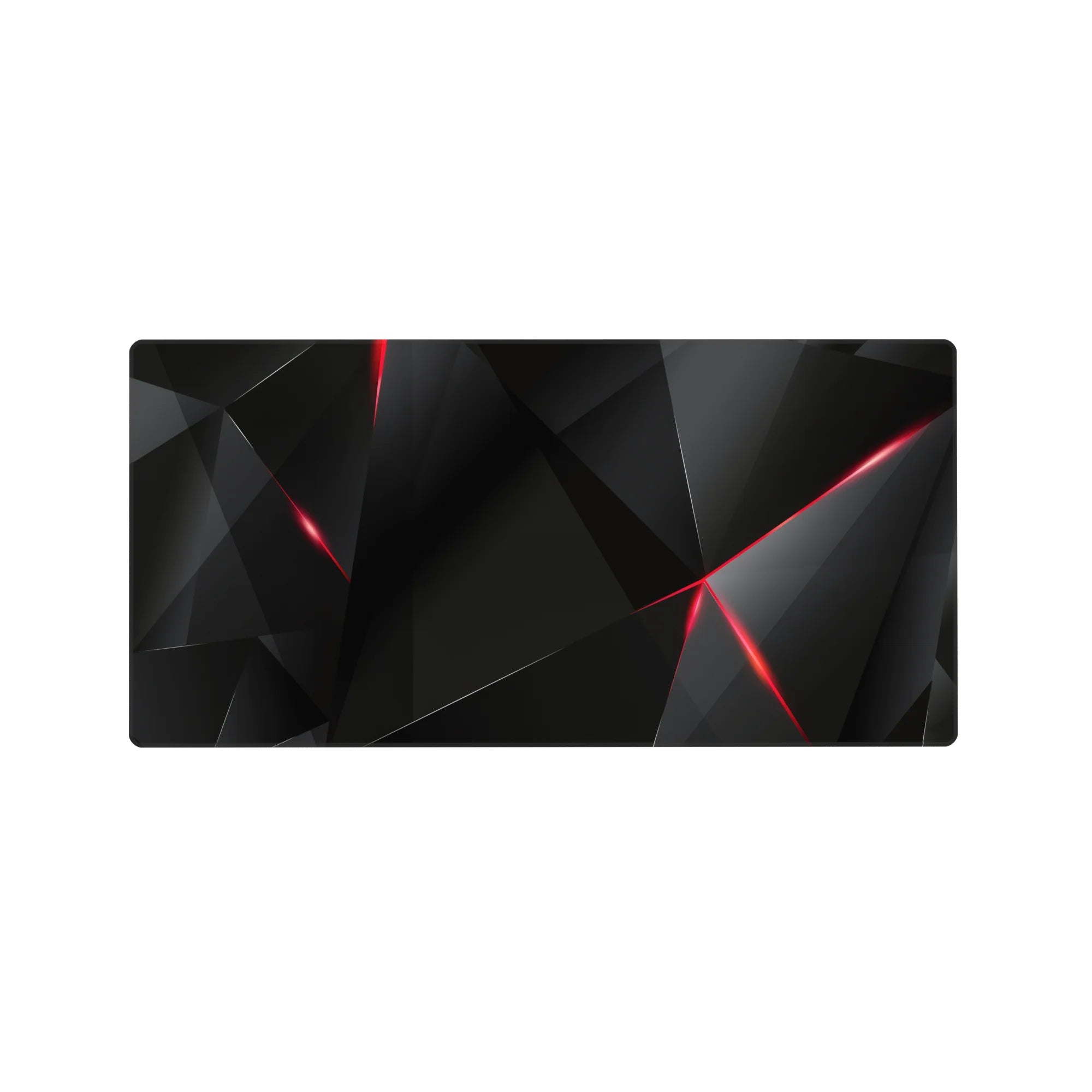 Abstract Deskmat | Mousepad | Deskpad - Crimson Edge Polygon - AniChan