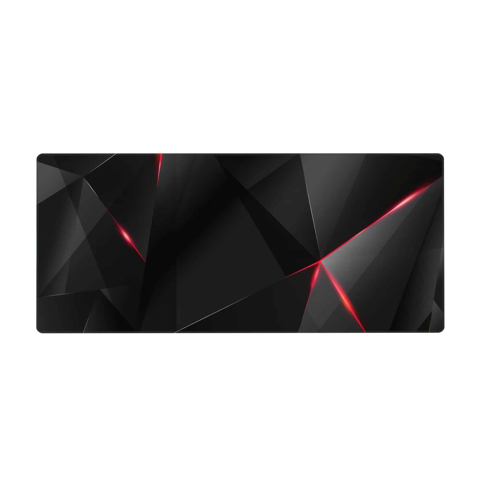 Abstract Deskmat | Mousepad | Deskpad - Crimson Edge Polygon - AniChan