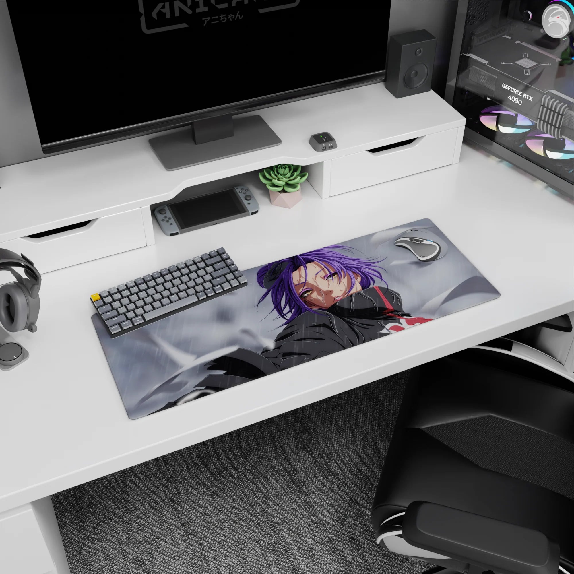 Akatsuki Deskmat | Mousepad | Deskpad - Konan Rainfall - AniChan