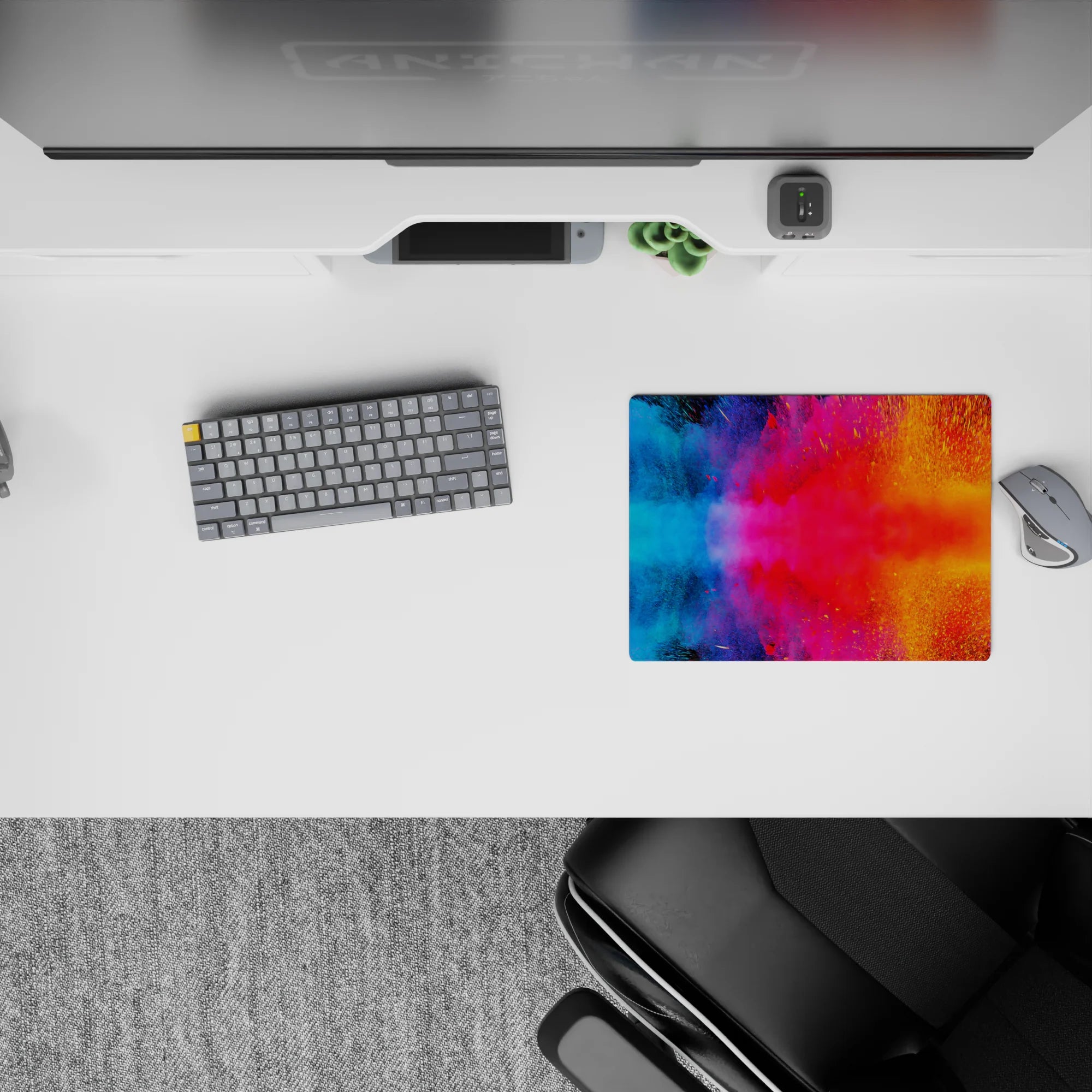 Abstract Deskmat | Mousepad | Deskpad - Cosmic Color Burst - AniChan