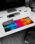 Abstract Deskmat | Mousepad | Deskpad - Cosmic Color Burst - AniChan